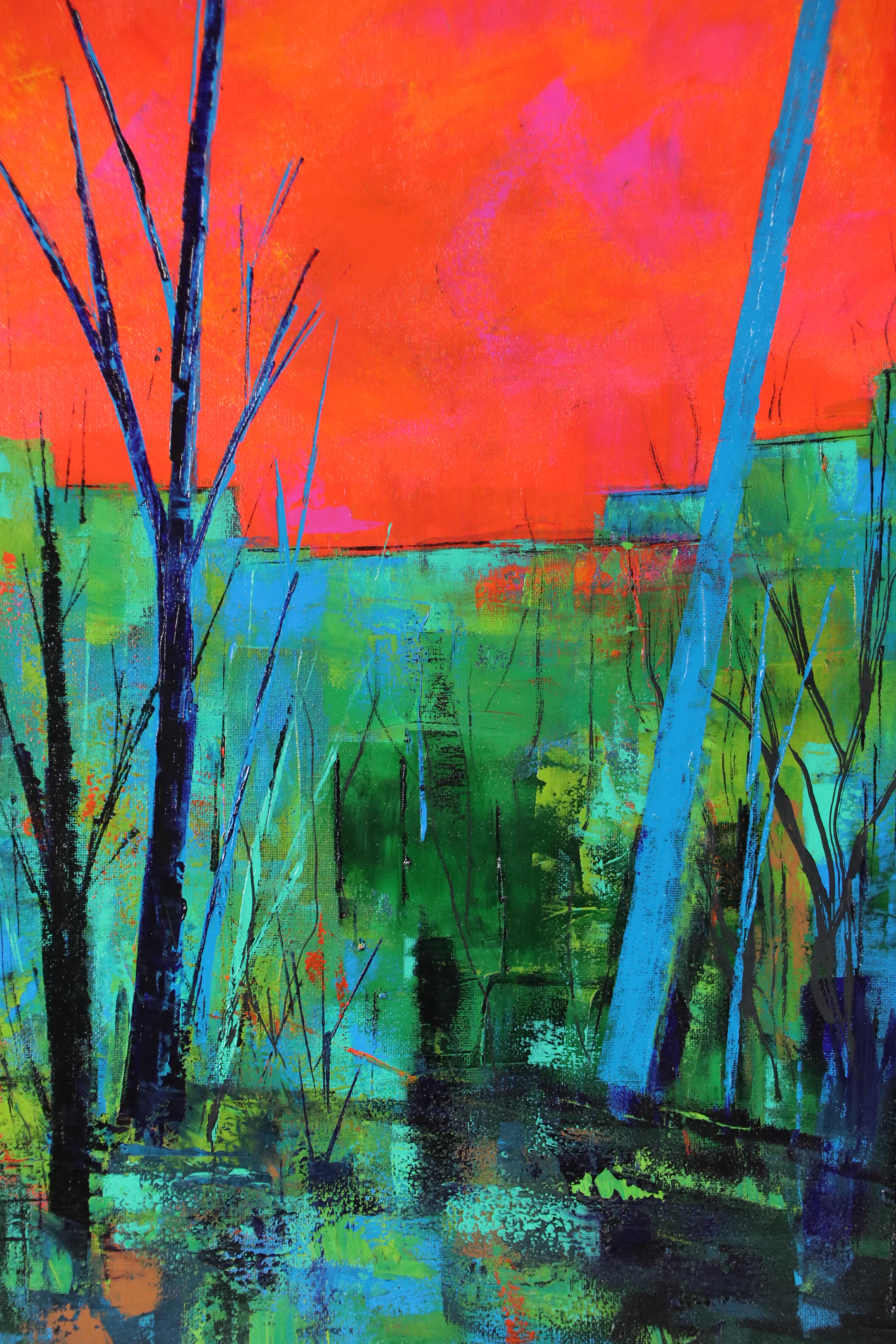 Sanna Acrylic Painting "A Parallel Life," 21st Century