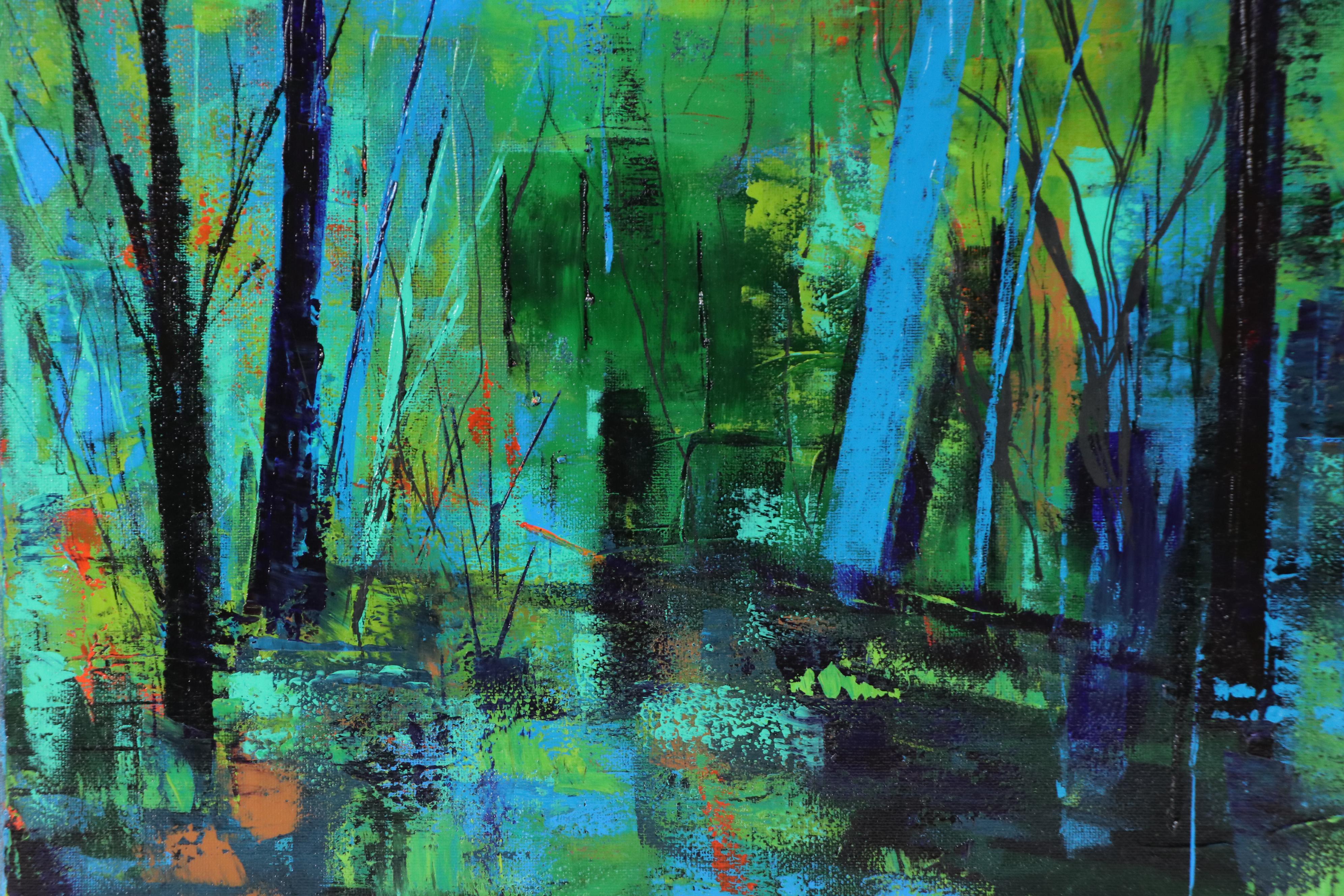 Sanna Acrylic Painting "A Parallel Life," 21st Century