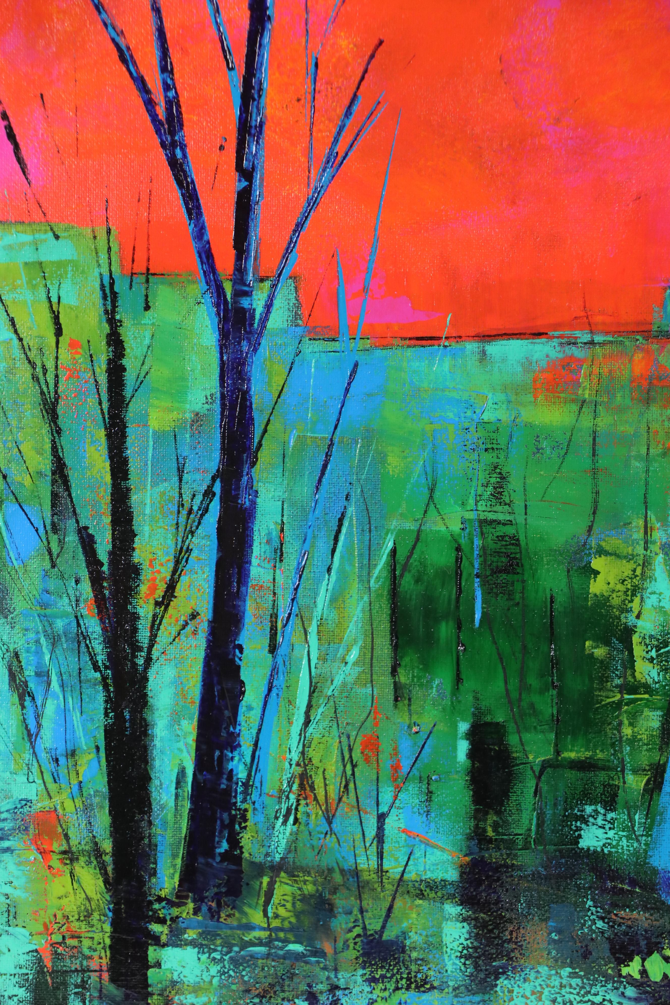 Sanna Acrylic Painting "A Parallel Life," 21st Century