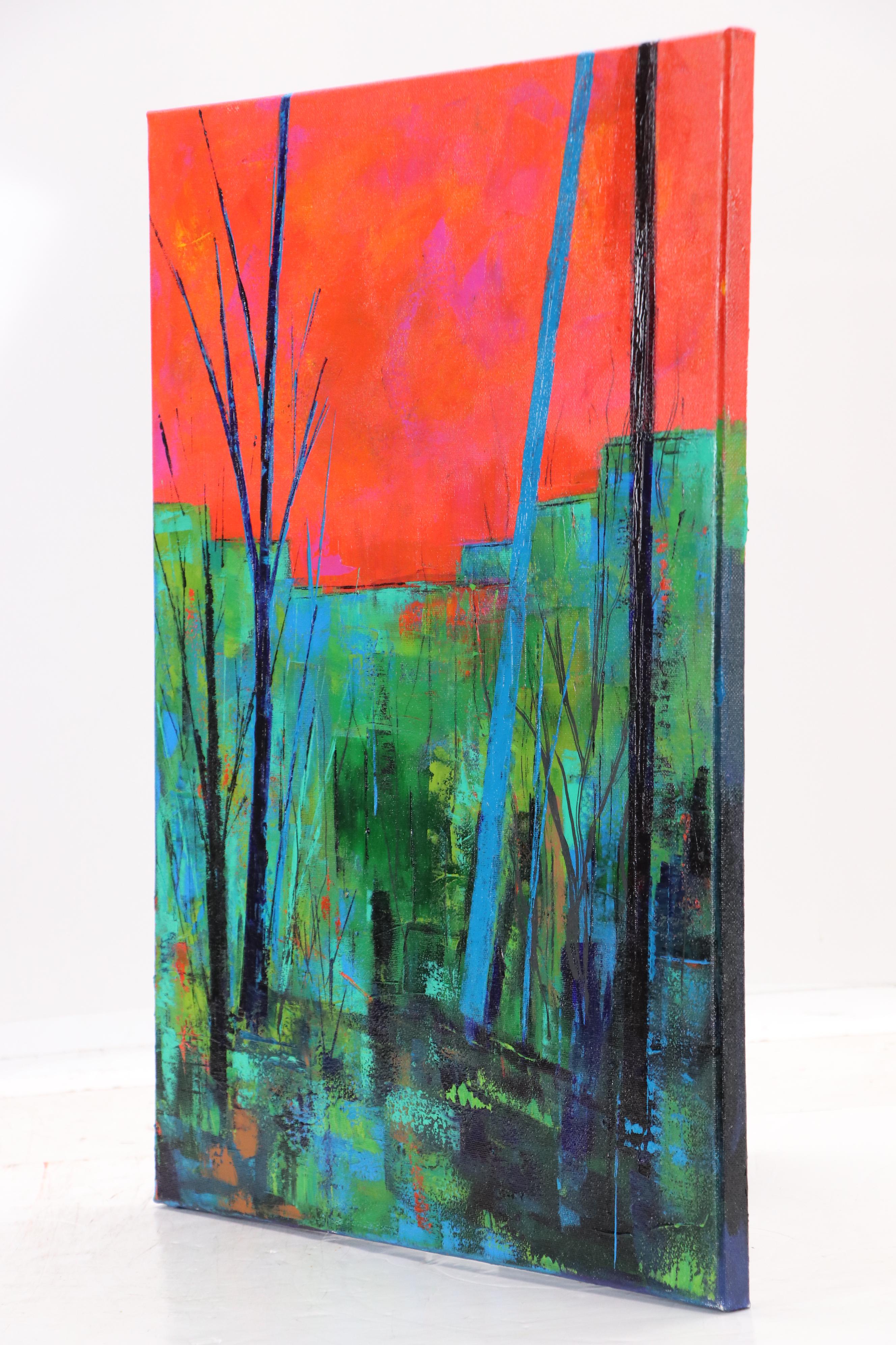 Sanna Acrylic Painting "A Parallel Life," 21st Century