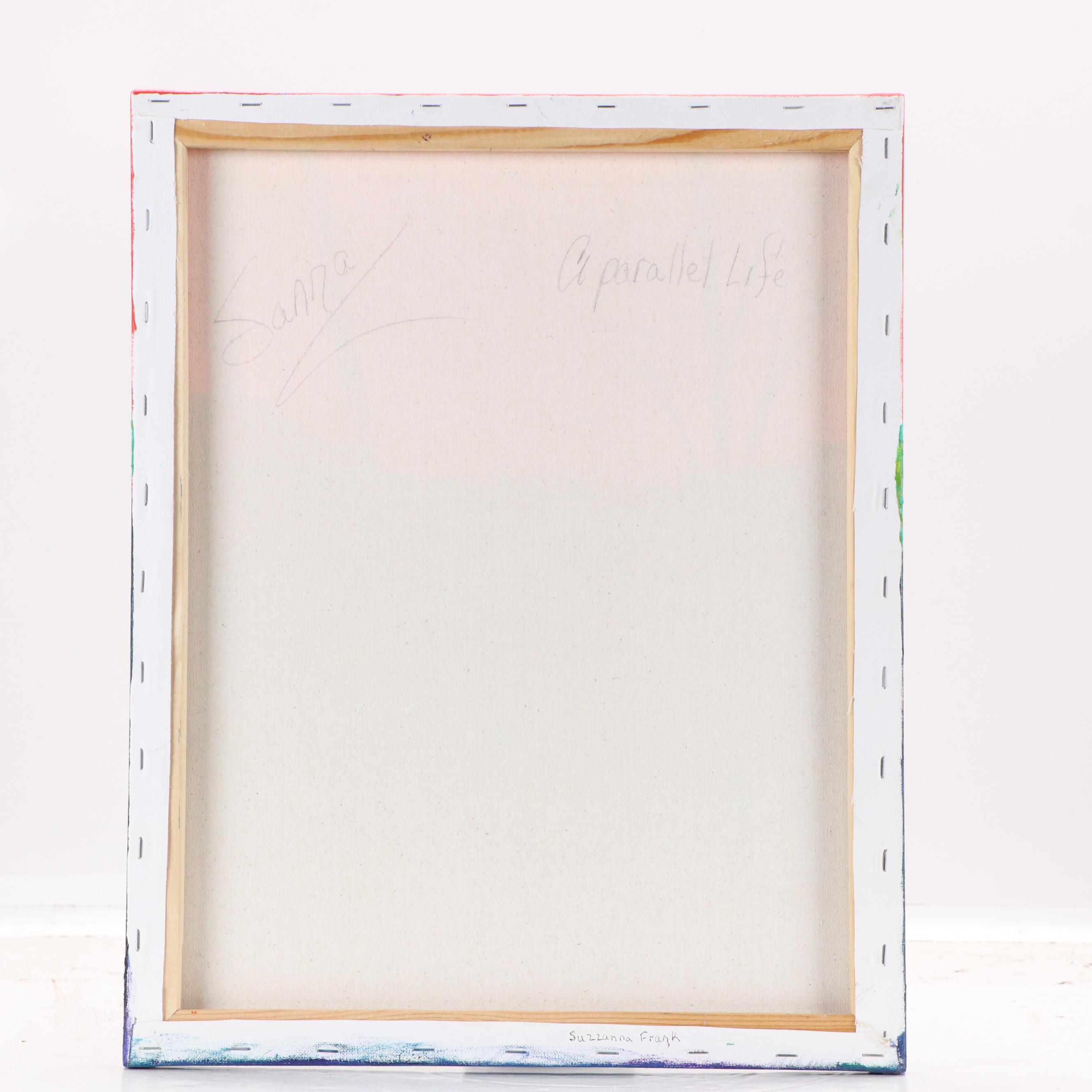 Sanna Acrylic Painting "A Parallel Life," 21st Century