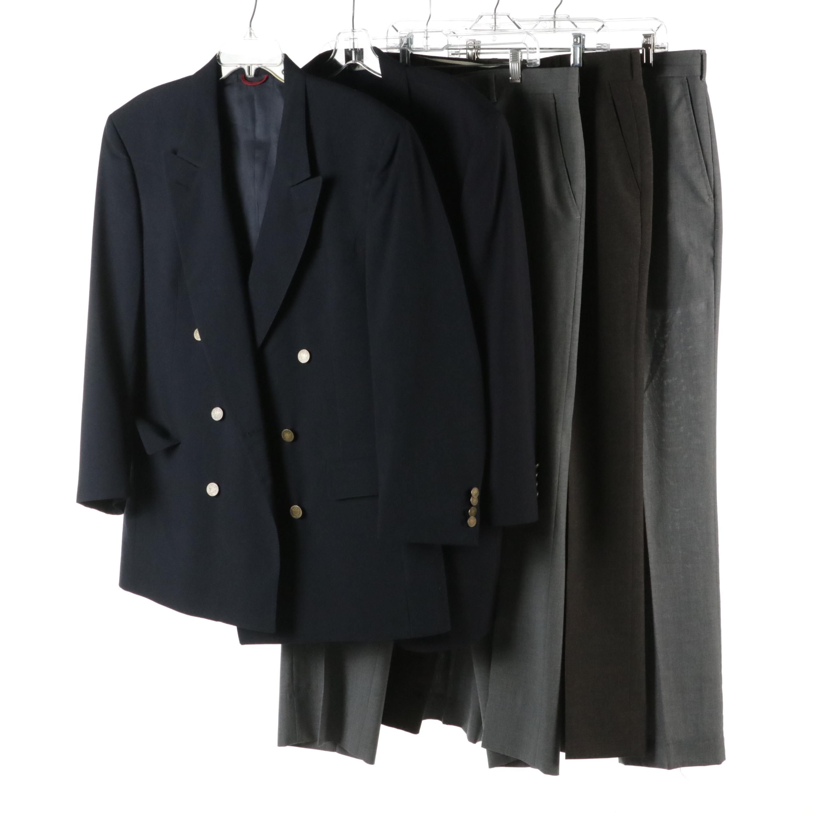 Men's Levy's Worsted Wool and Other Wool Trousers with Jos. A. Bank Wool Blazers