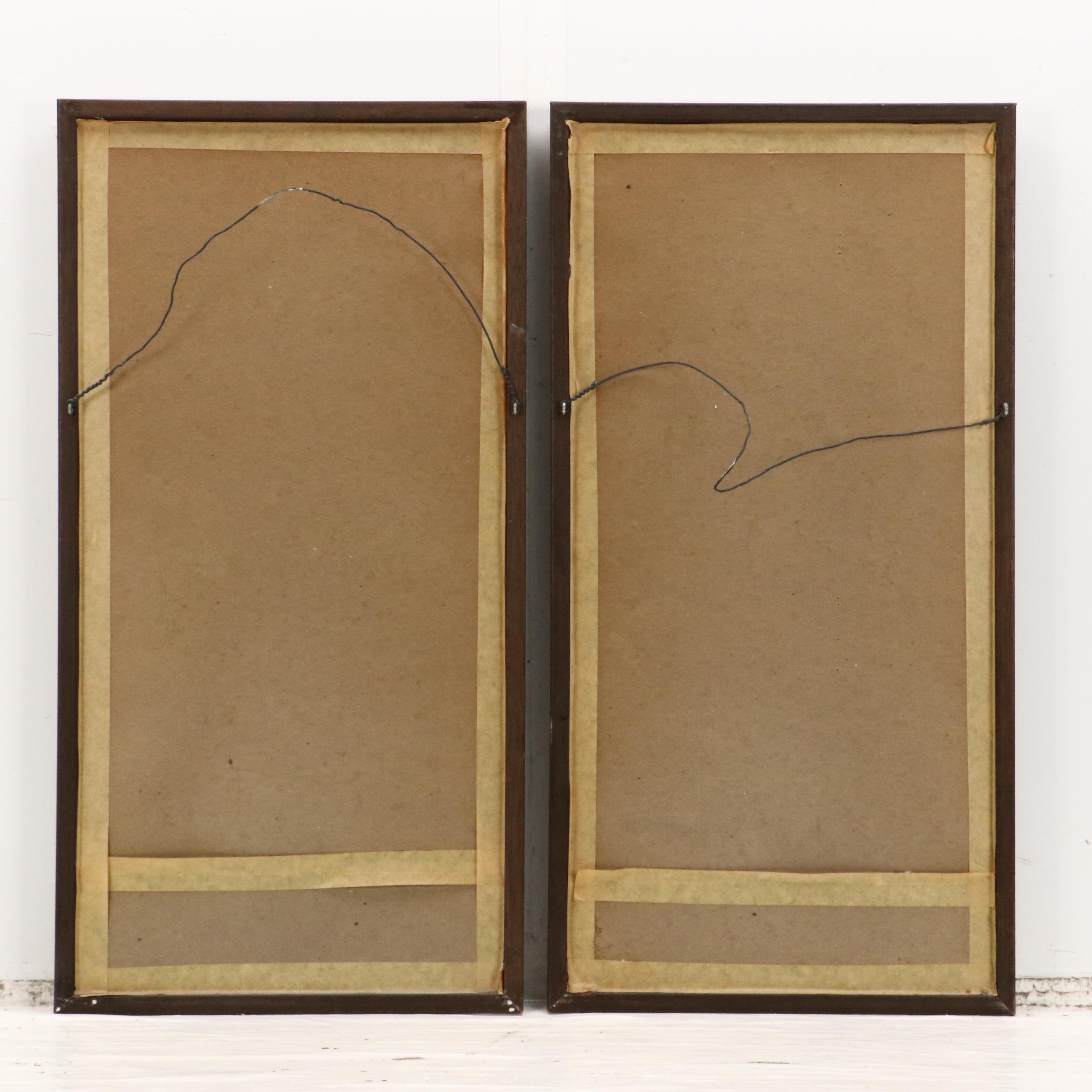 Two Crewel Embroidery Panels With Floral and Bird Motifs, 20th Century