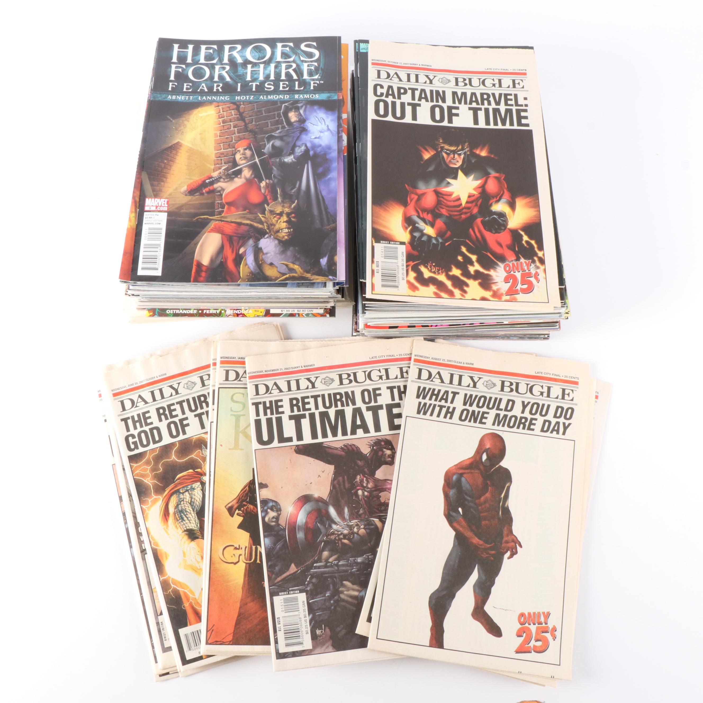 75+ Assorted Modern Age Marvel Comics with Tarot Card Deck and Book