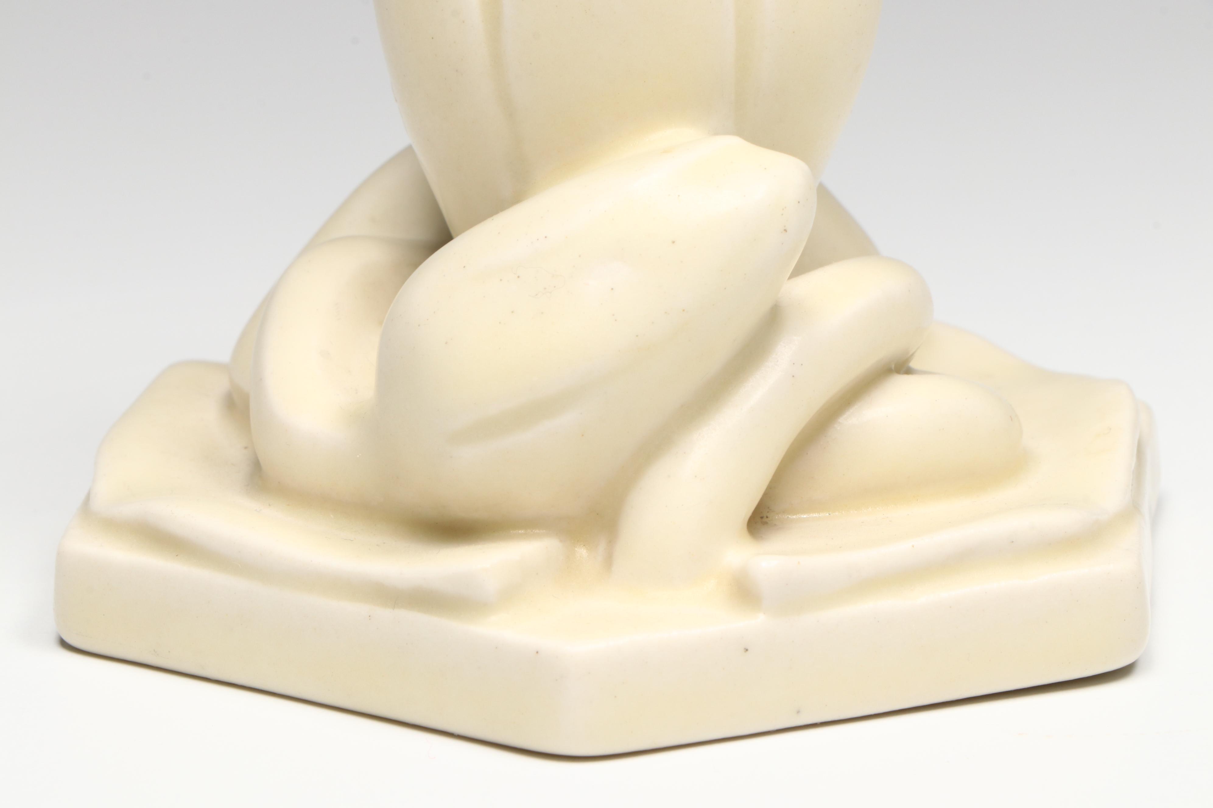 Rookwood Pottery Art Deco Style Bowl and Lotus Candle Holder, 1920s