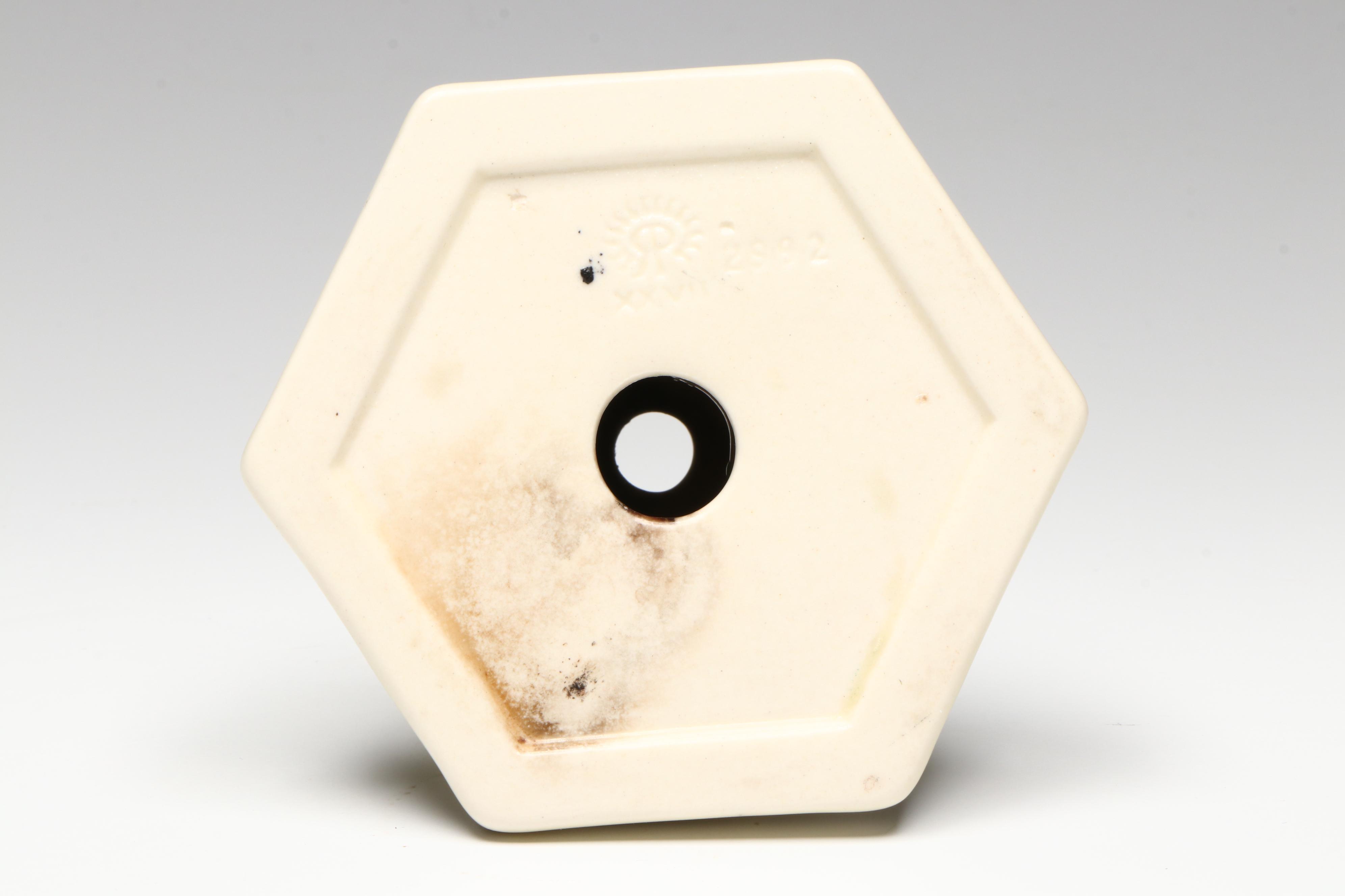 Rookwood Pottery Art Deco Style Bowl and Lotus Candle Holder, 1920s