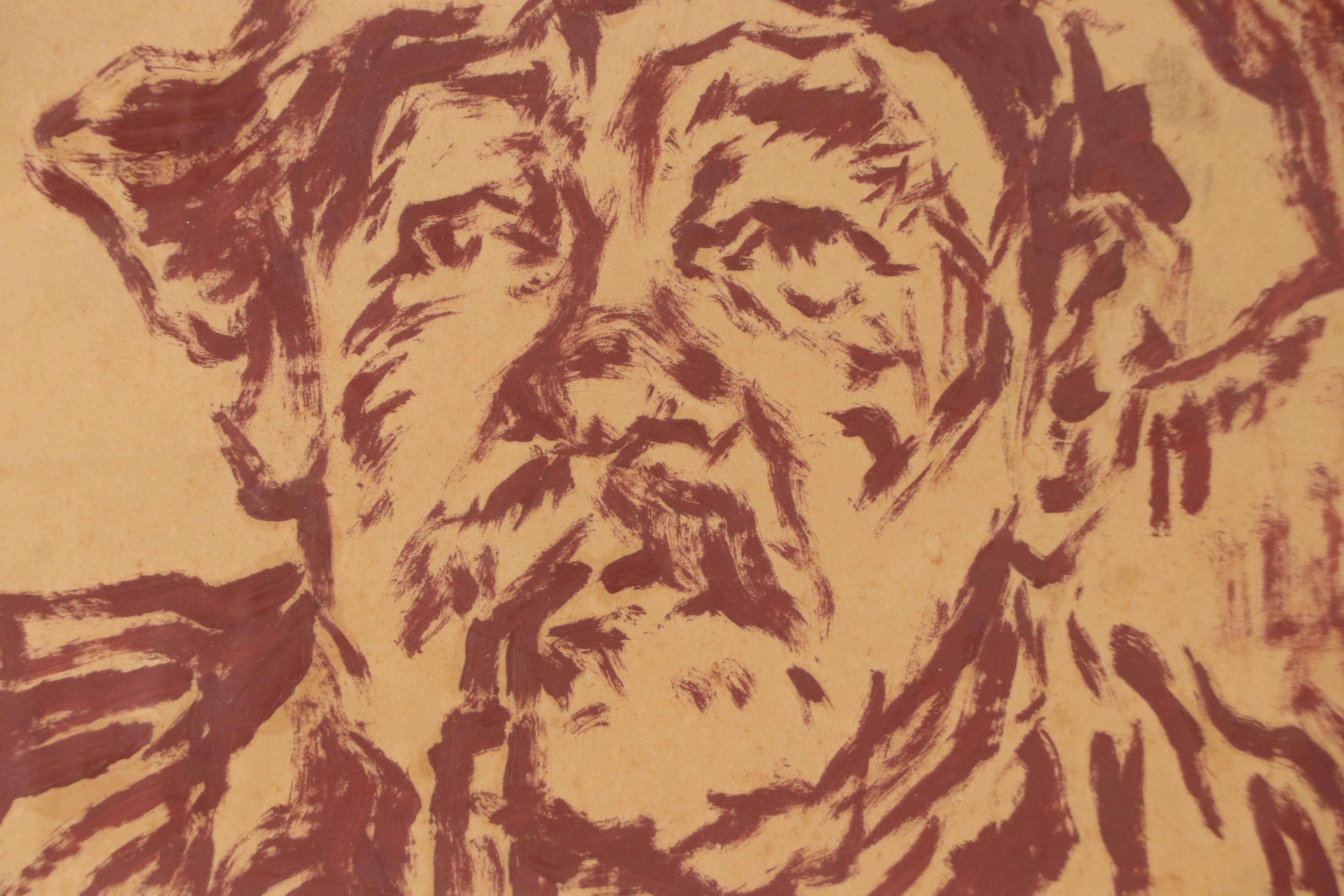 Carl-Alexander von Volborth Oil Painting "Hungarian Peasant," Mid-20th C.