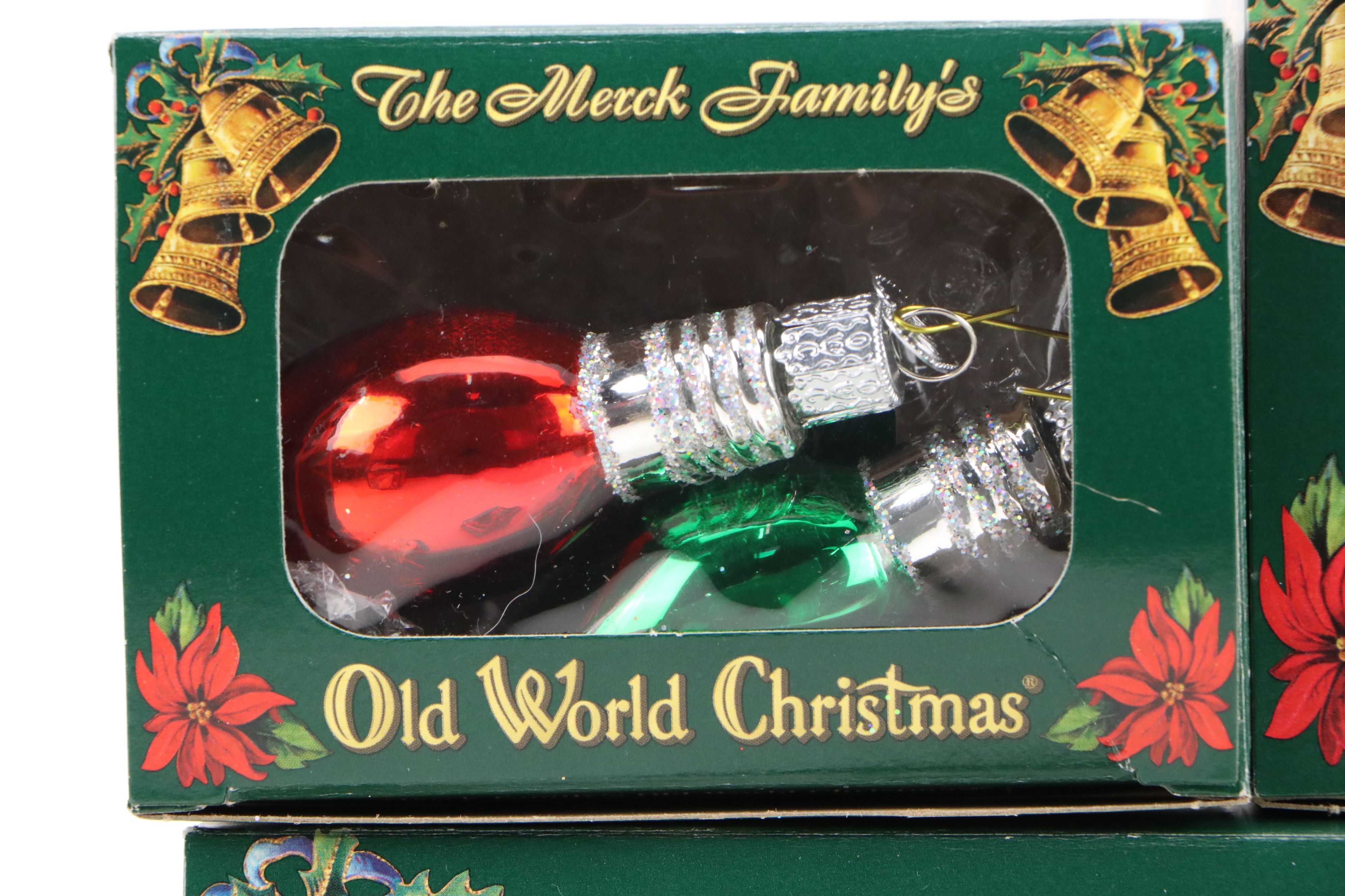 Old World Christmas "Christmas Morning Tree" and Other Glass Ornaments
