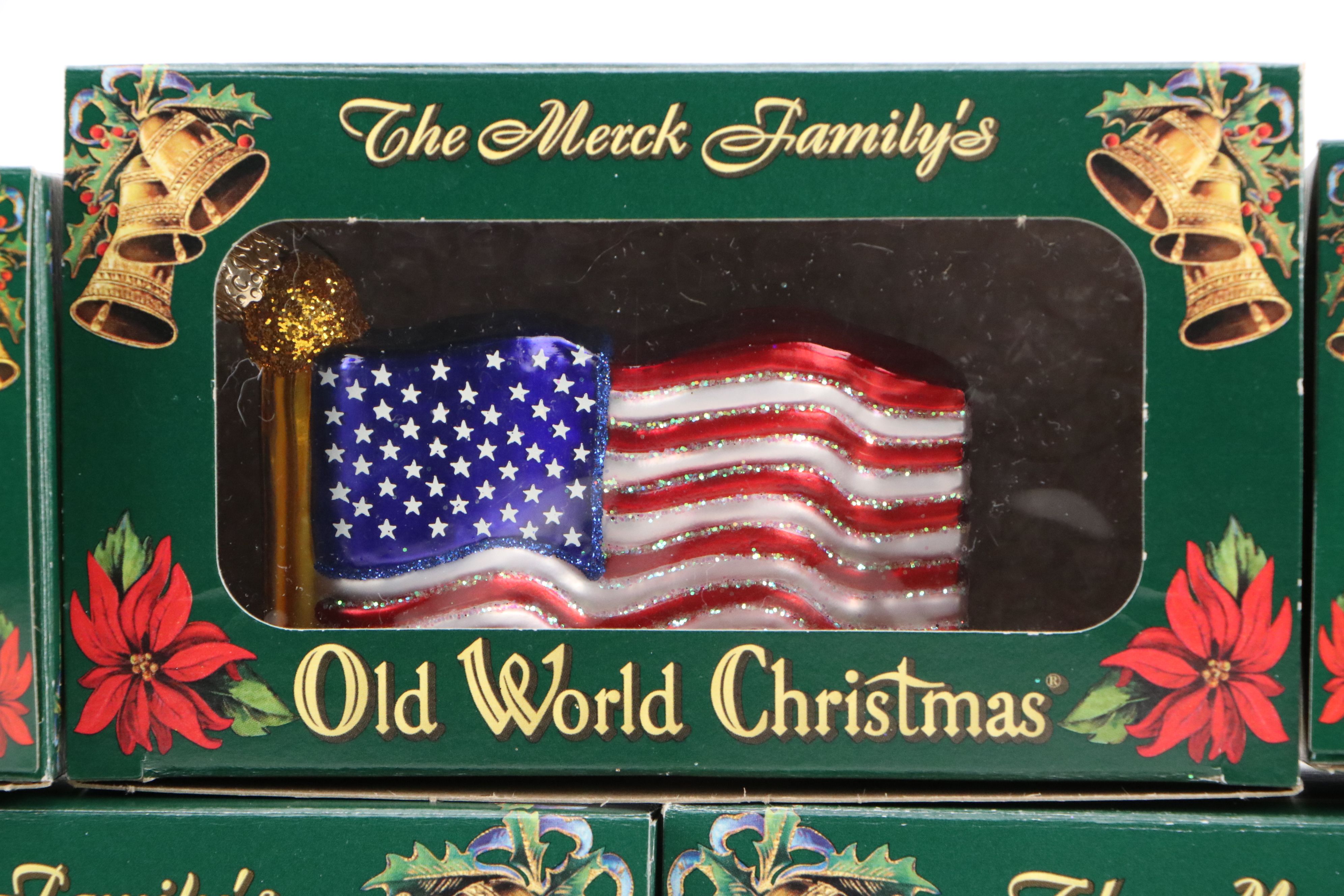 Old World Christmas "Christmas Morning Tree" and Other Glass Ornaments