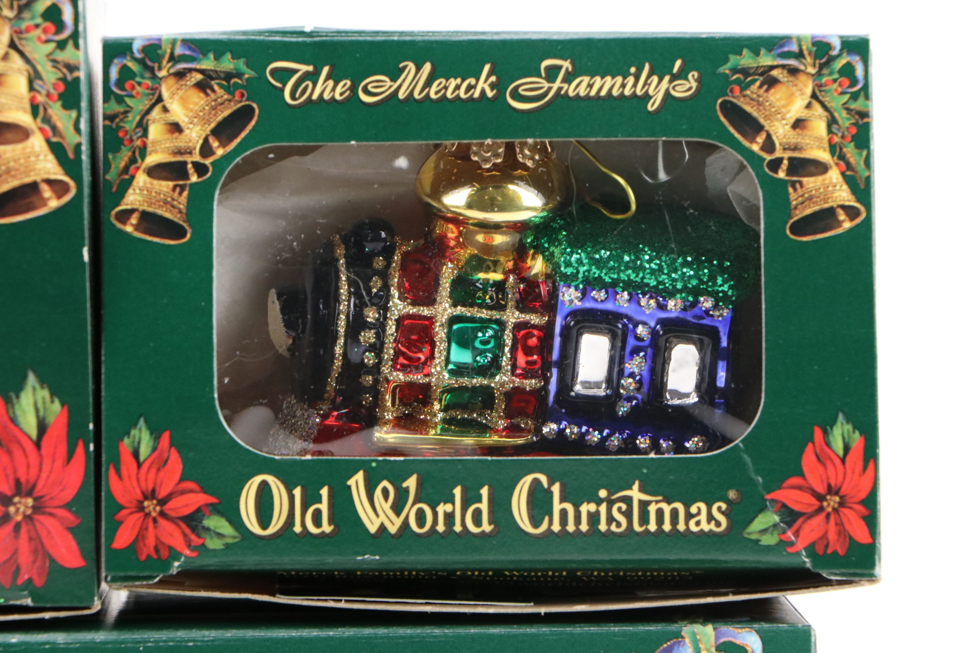 Old World Christmas "Christmas Morning Tree" and Other Glass Ornaments