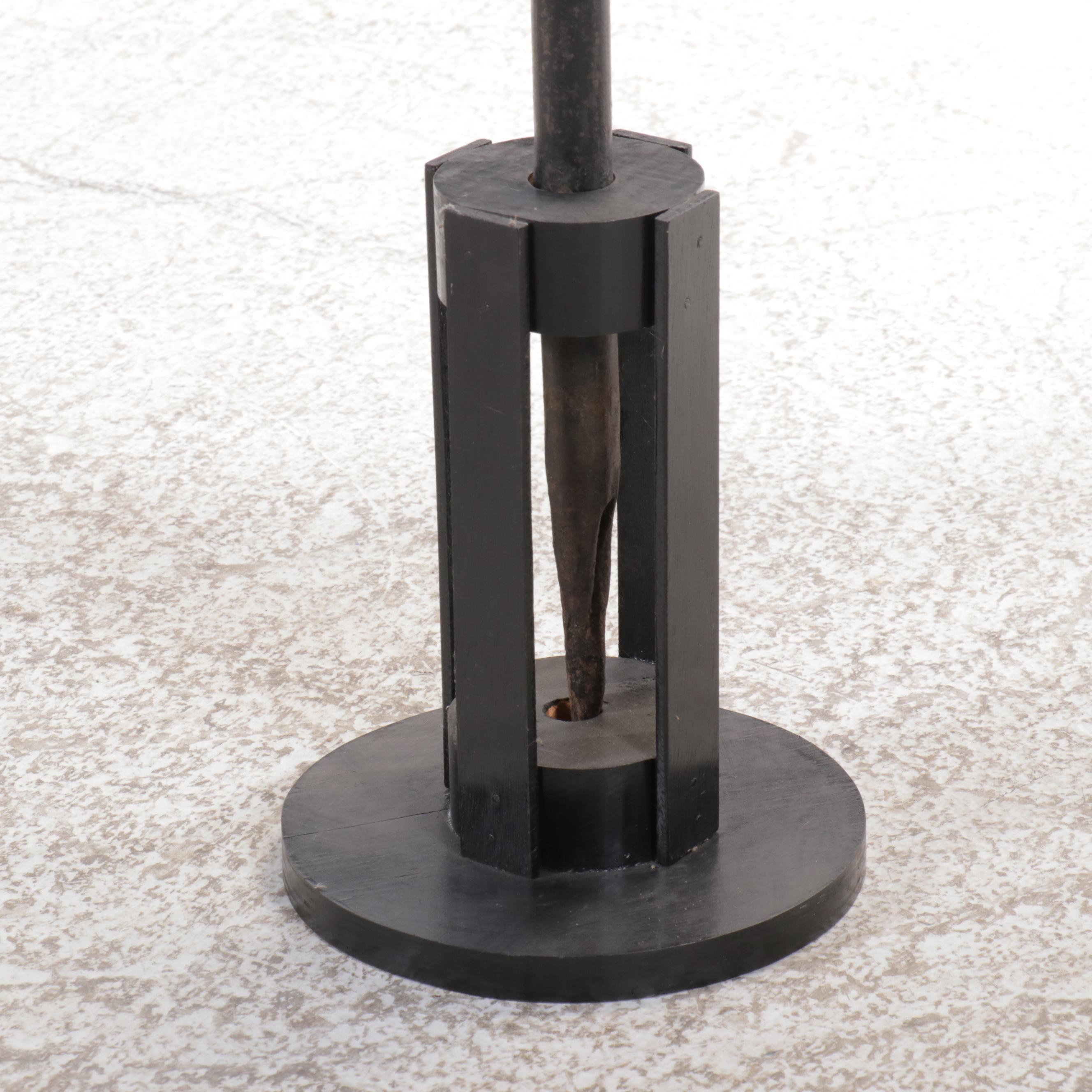 Benin Bronze and Iron "Asen Gbadota" Fon Ancestor and Altar Staff