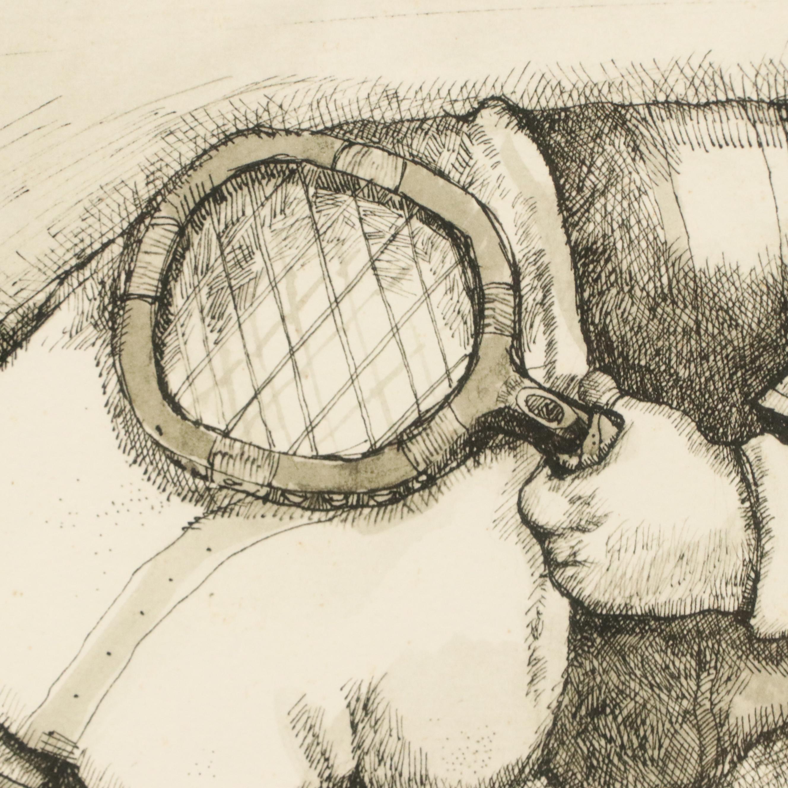 After Gary Patterson Tennis-Themed Halftones Including "The Return"