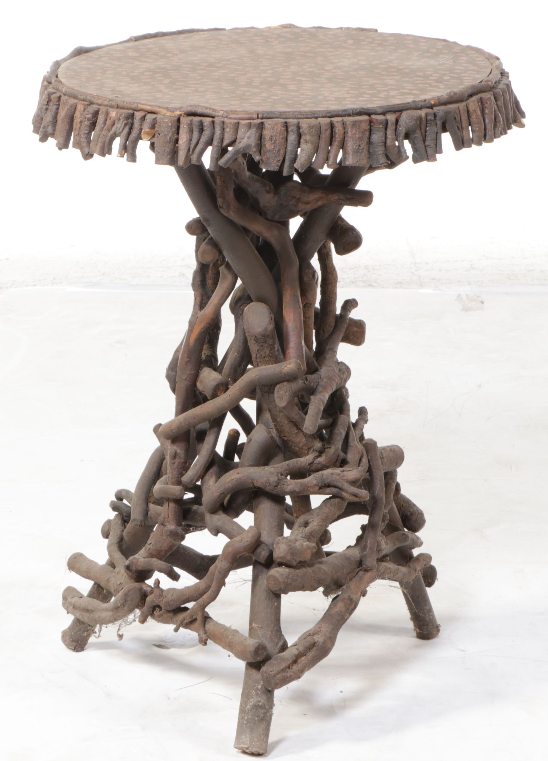American Folk Art Root and Wood Stand, 20th Century