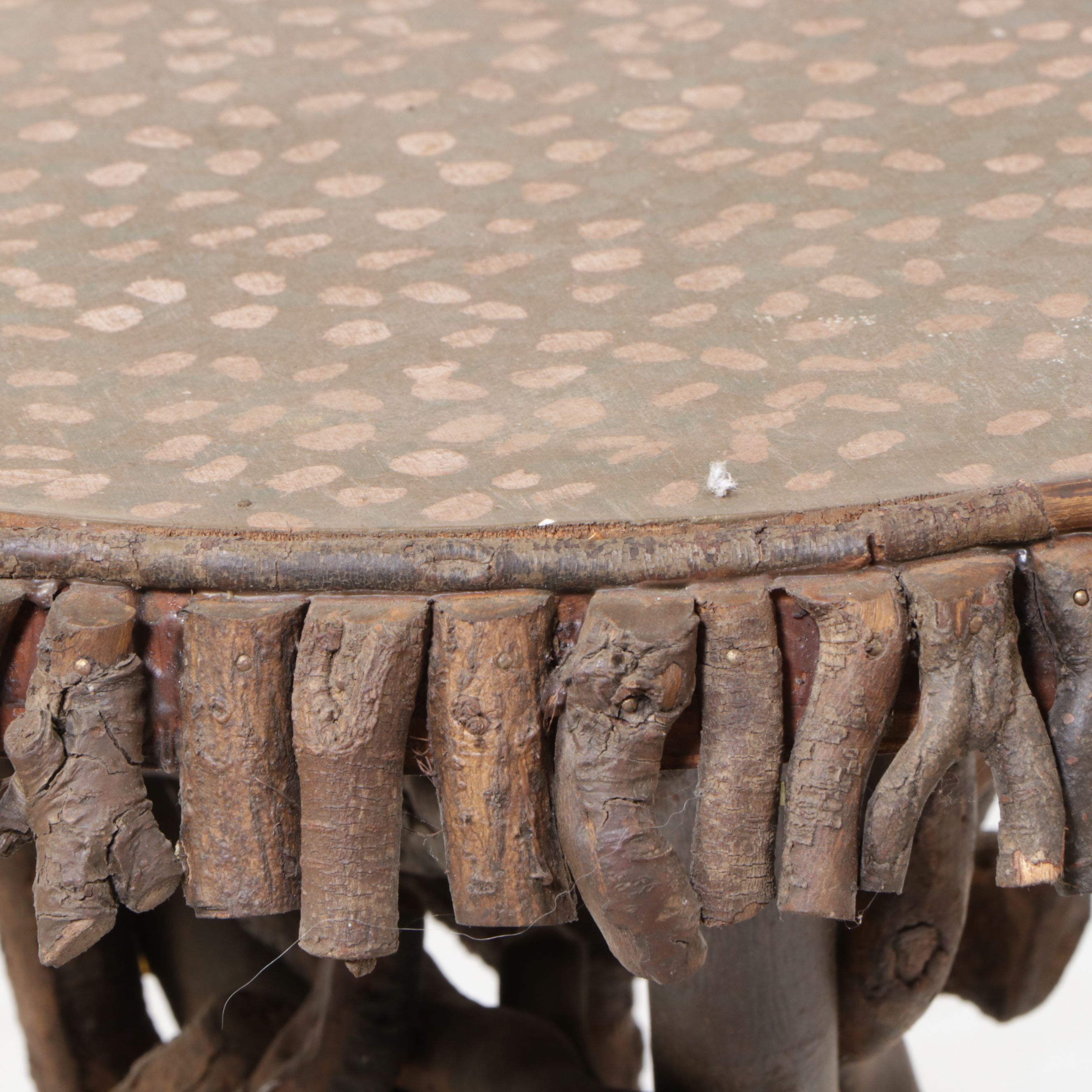 American Folk Art Root and Wood Stand, 20th Century