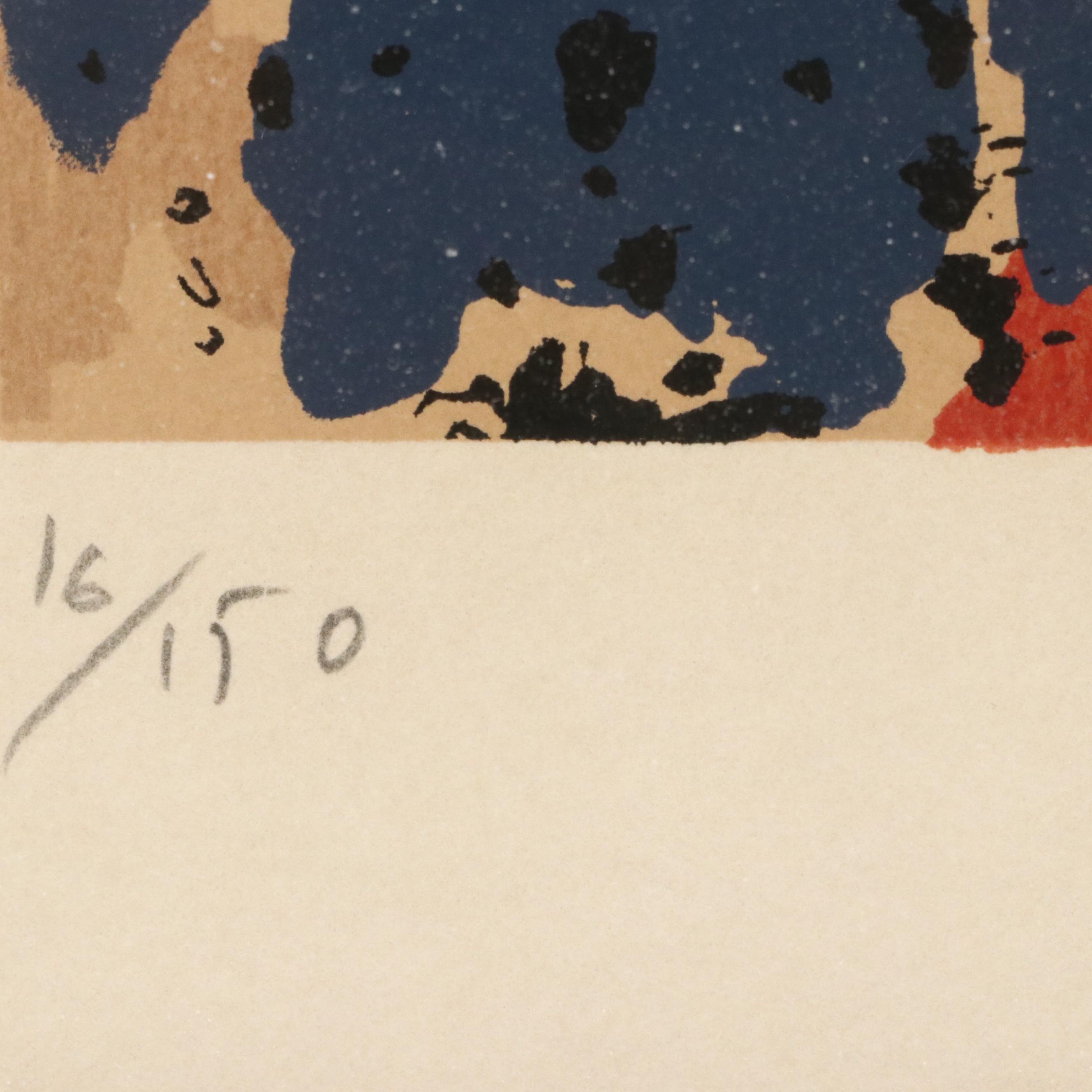 Georges Dussau Serigraph "Mythology," Circa 1979