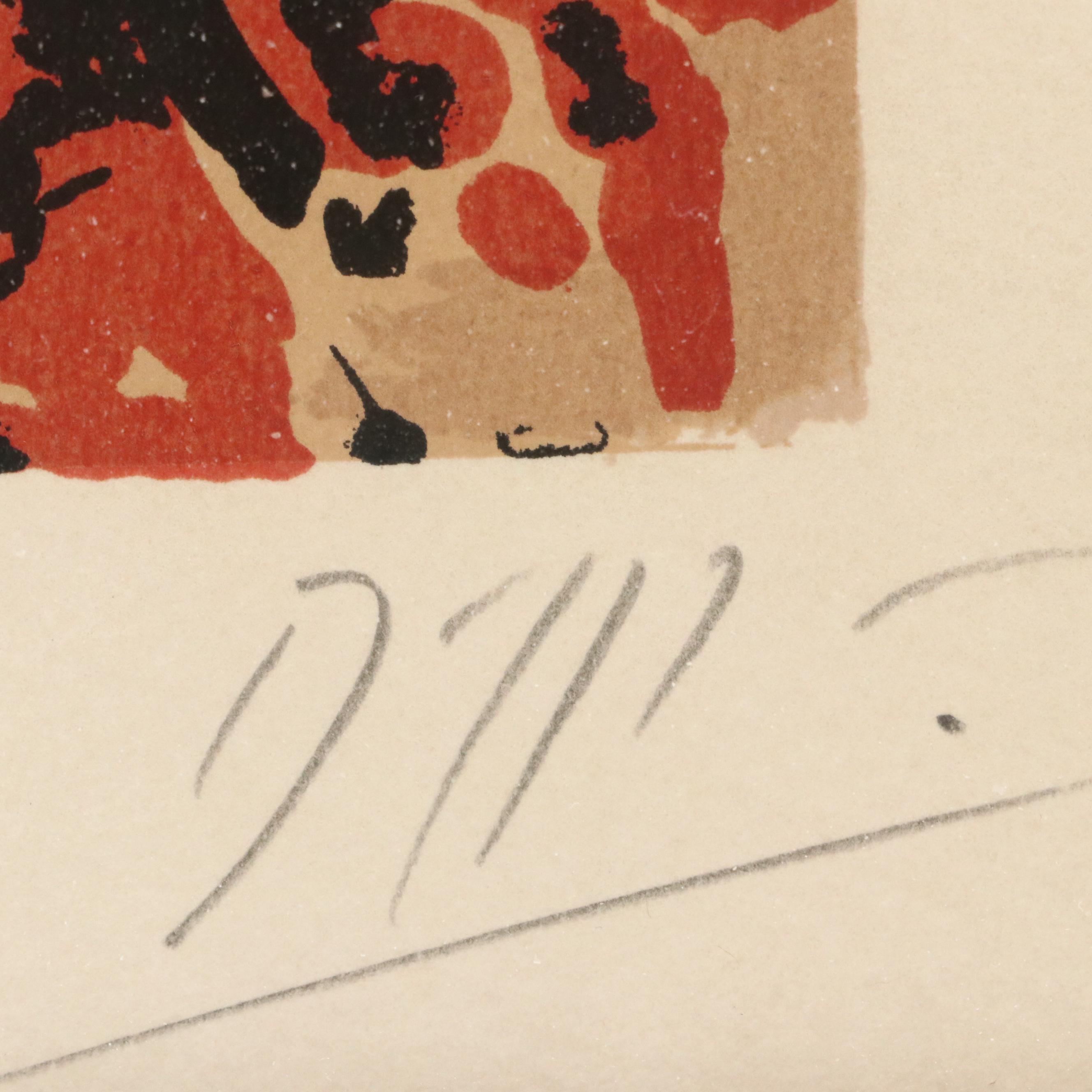 Georges Dussau Serigraph "Mythology," Circa 1979