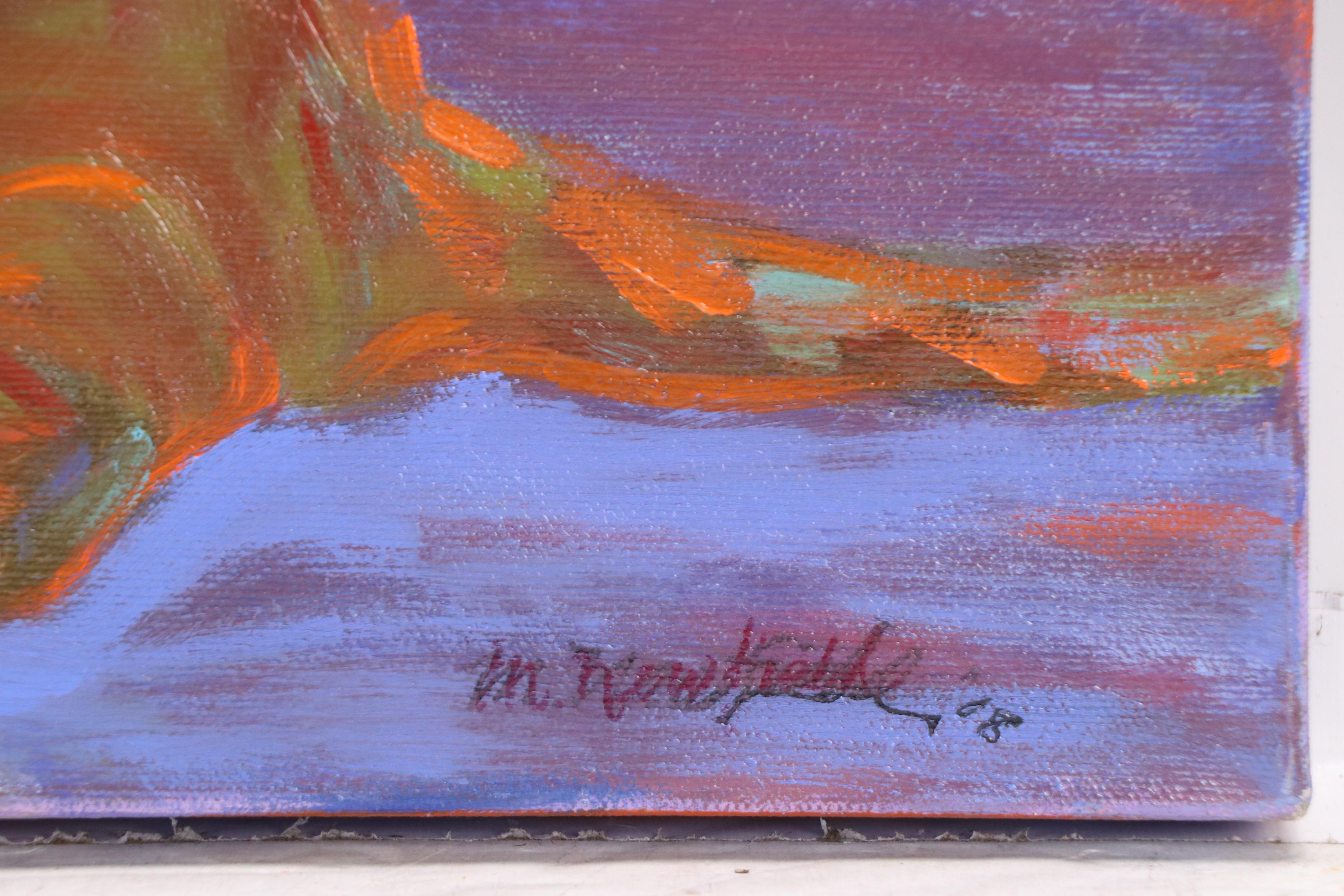 Martha Newfield Oil Painting of Cats and Dog "Ignorance Is Bliss," 2008