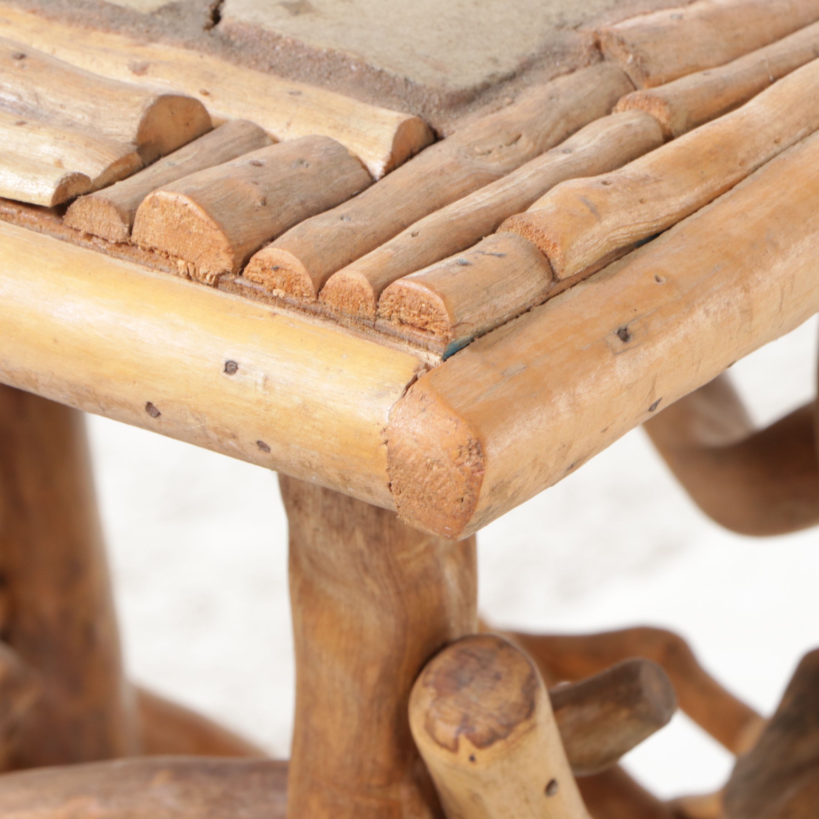 Robert Beaven American Folk Art Root Wood Stand, 20th Century