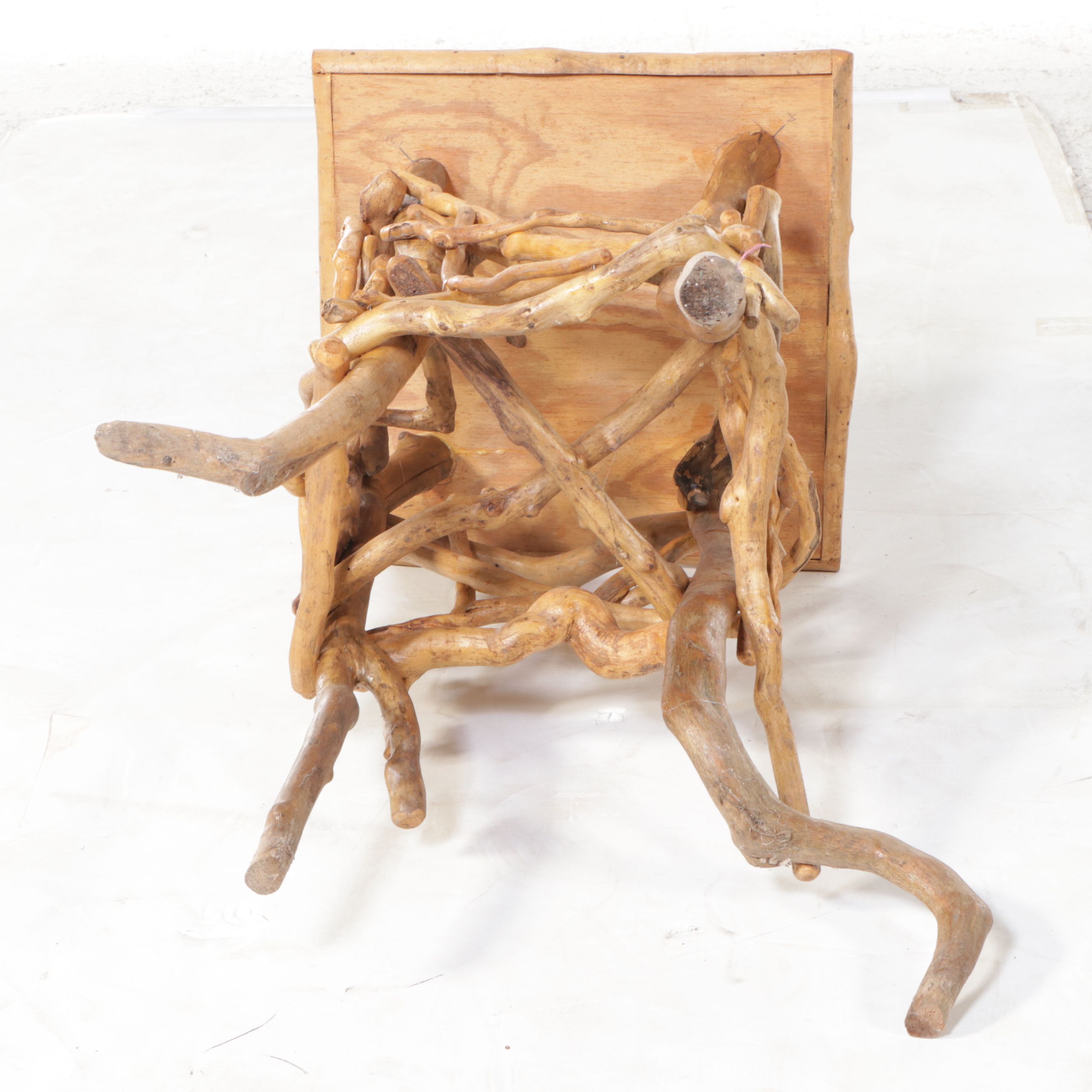Robert Beaven American Folk Art Root Wood Stand, 20th Century
