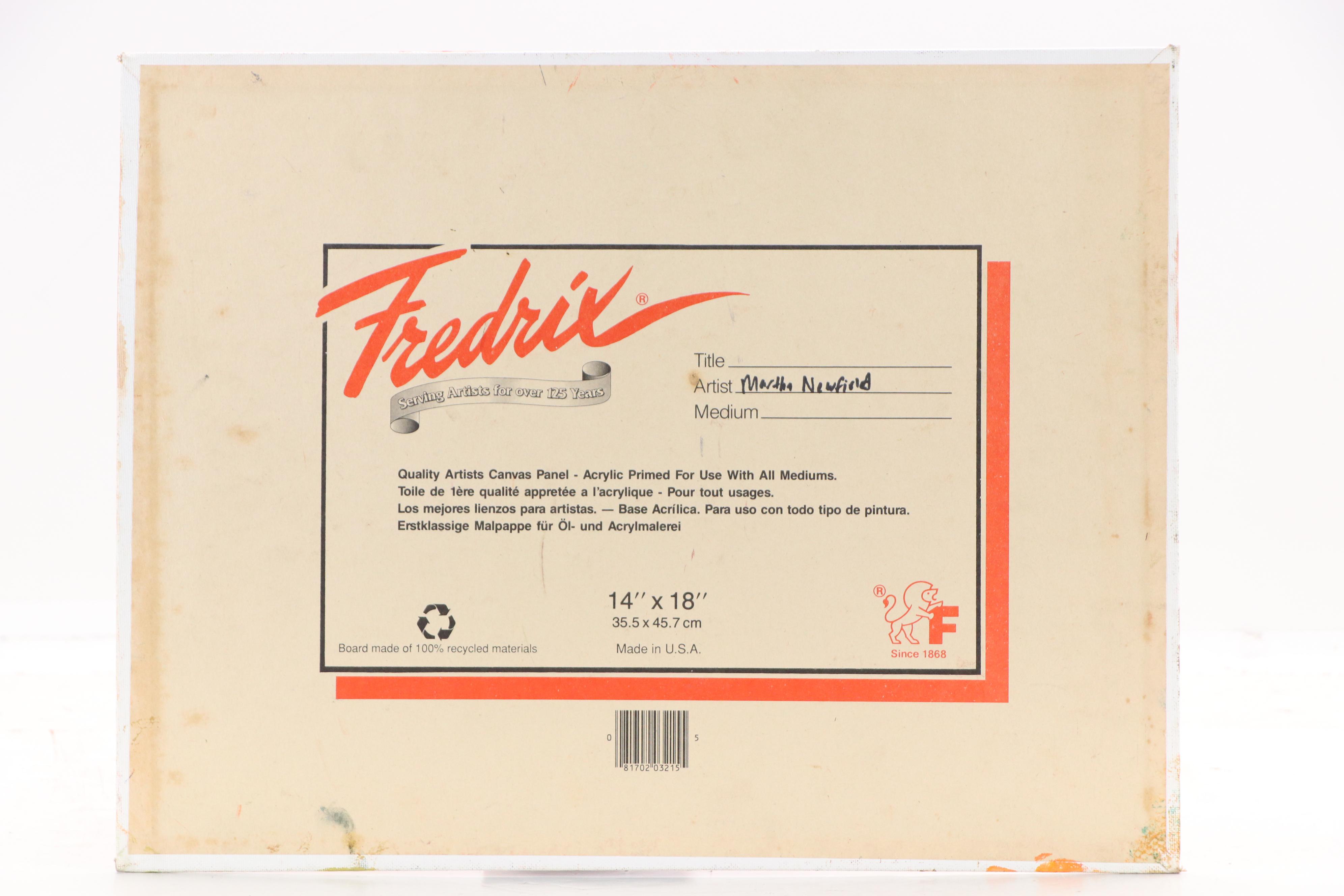 Martha Newfield Vibrant Figural Acrylic Painting of Nude Woman