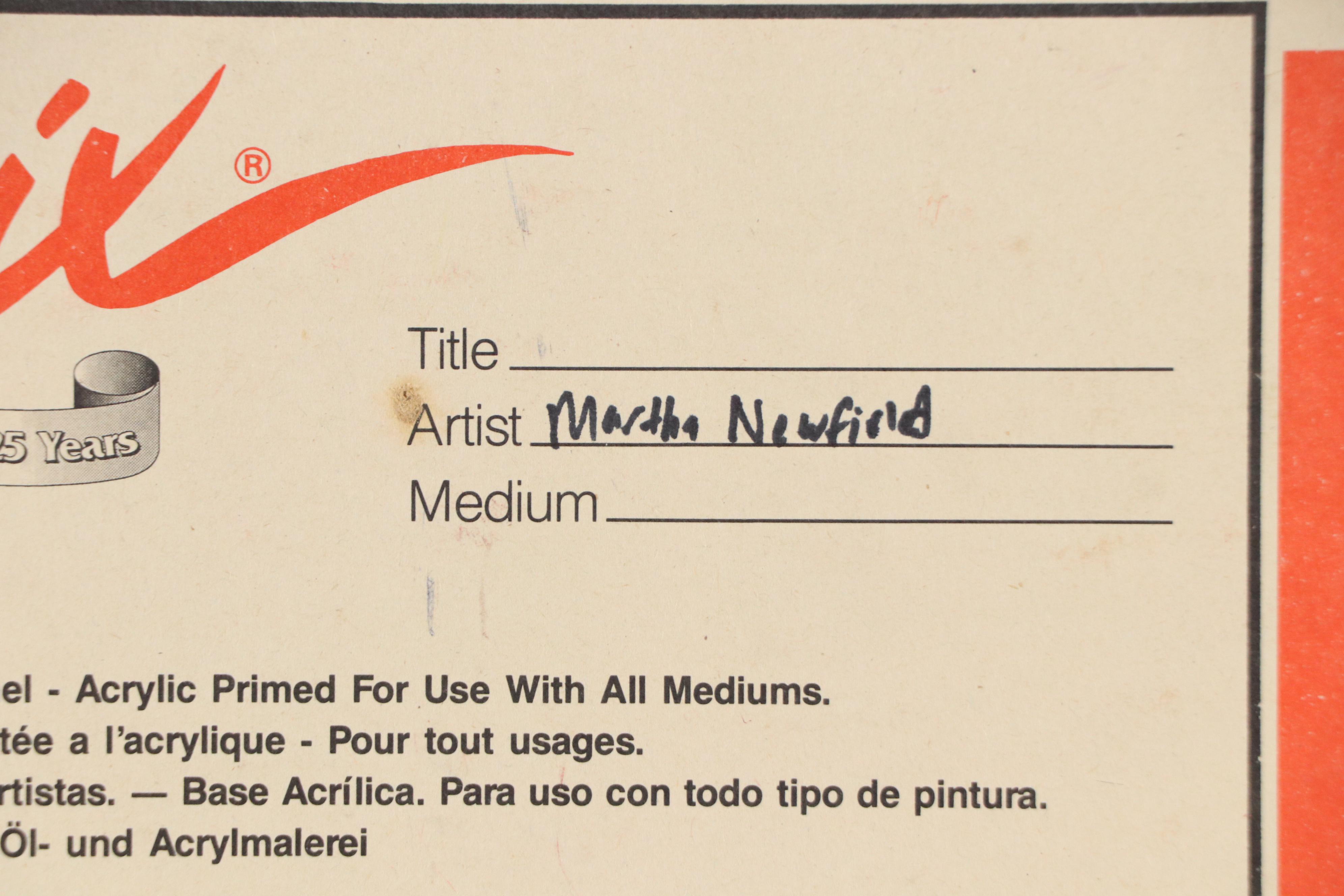 Martha Newfield Vibrant Figural Acrylic Painting of Nude Woman