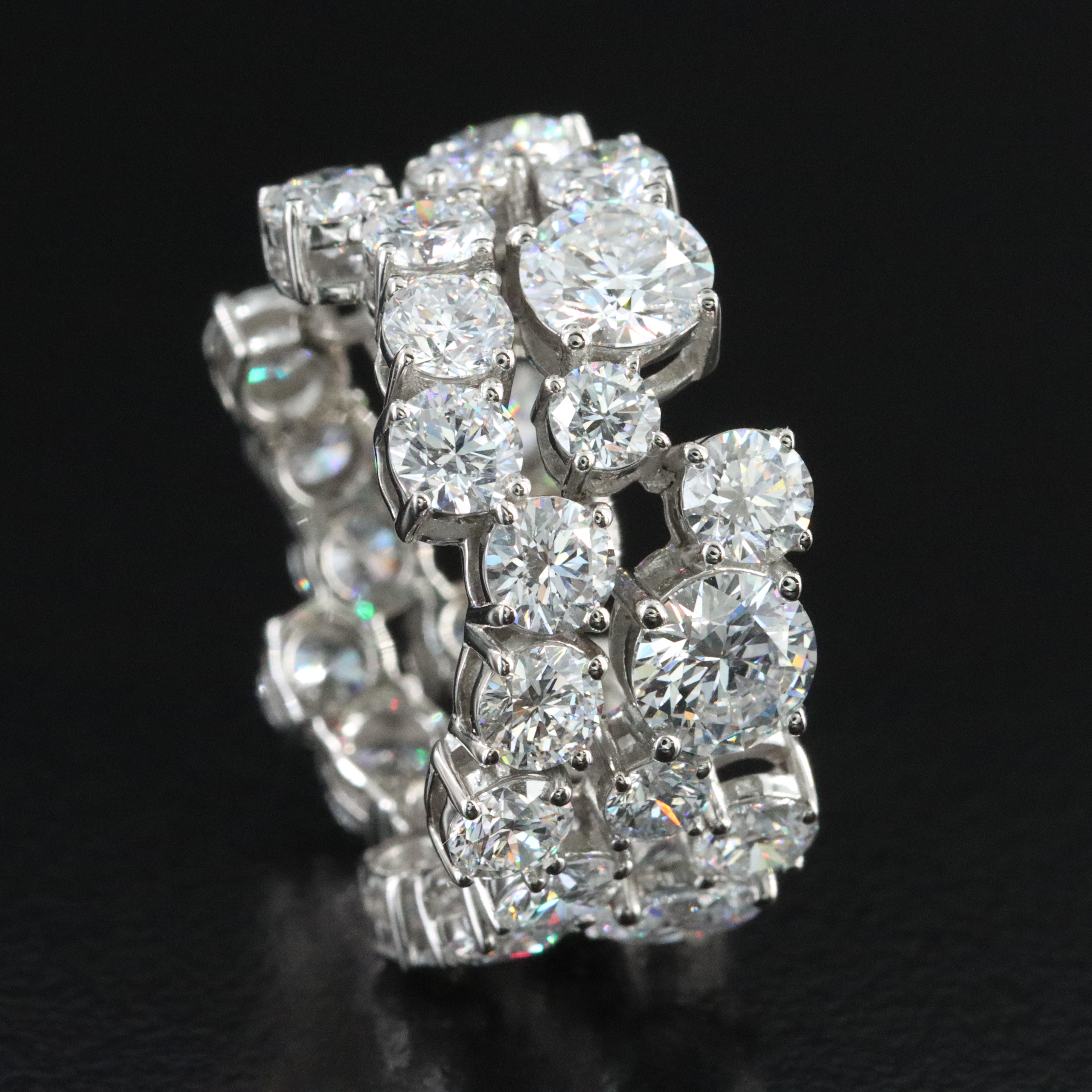 Platinum 8.14 CTW Lab Grown Diamond Eternity Band