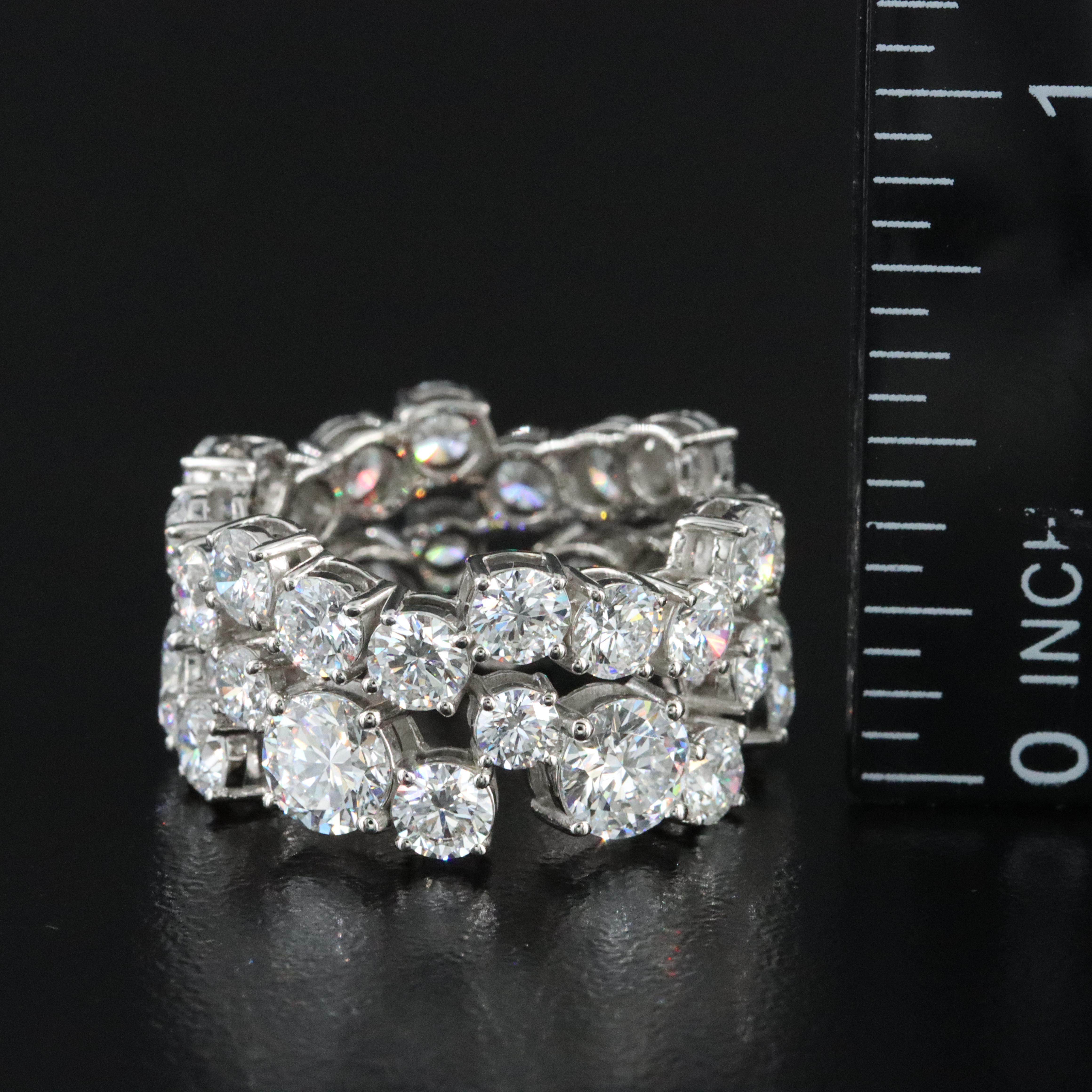 Platinum 8.14 CTW Lab Grown Diamond Eternity Band