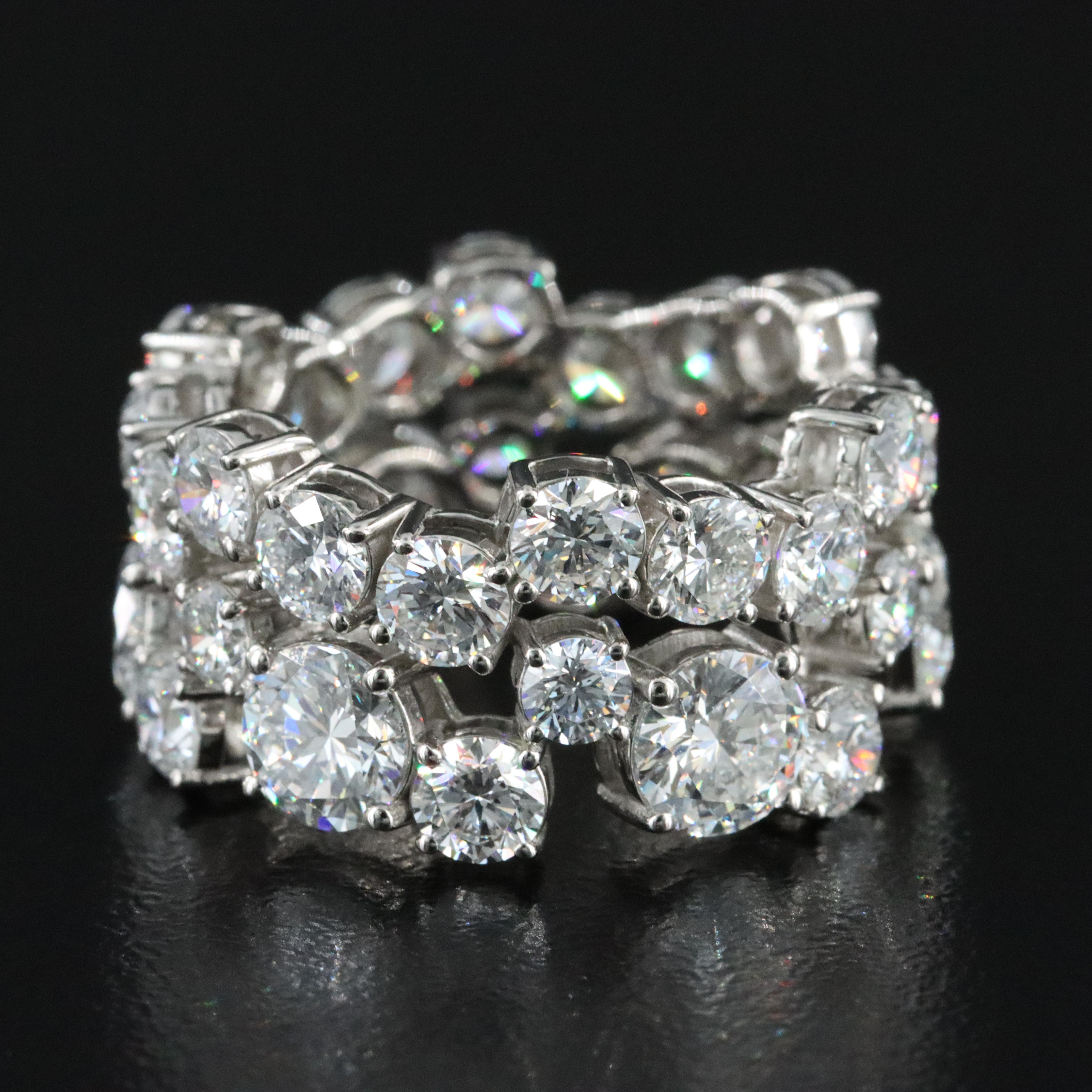 Platinum 8.14 CTW Lab Grown Diamond Eternity Band