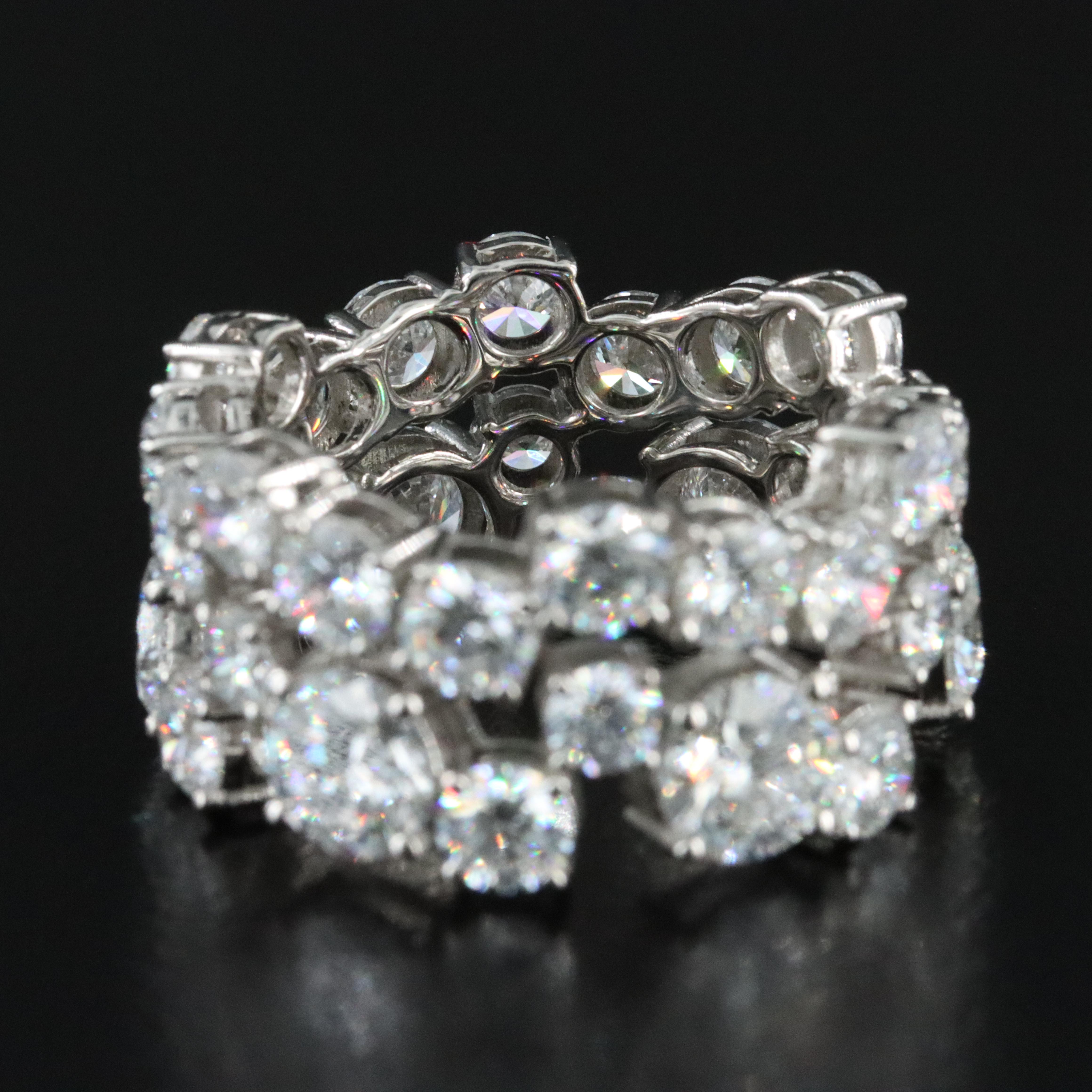 Platinum 8.14 CTW Lab Grown Diamond Eternity Band