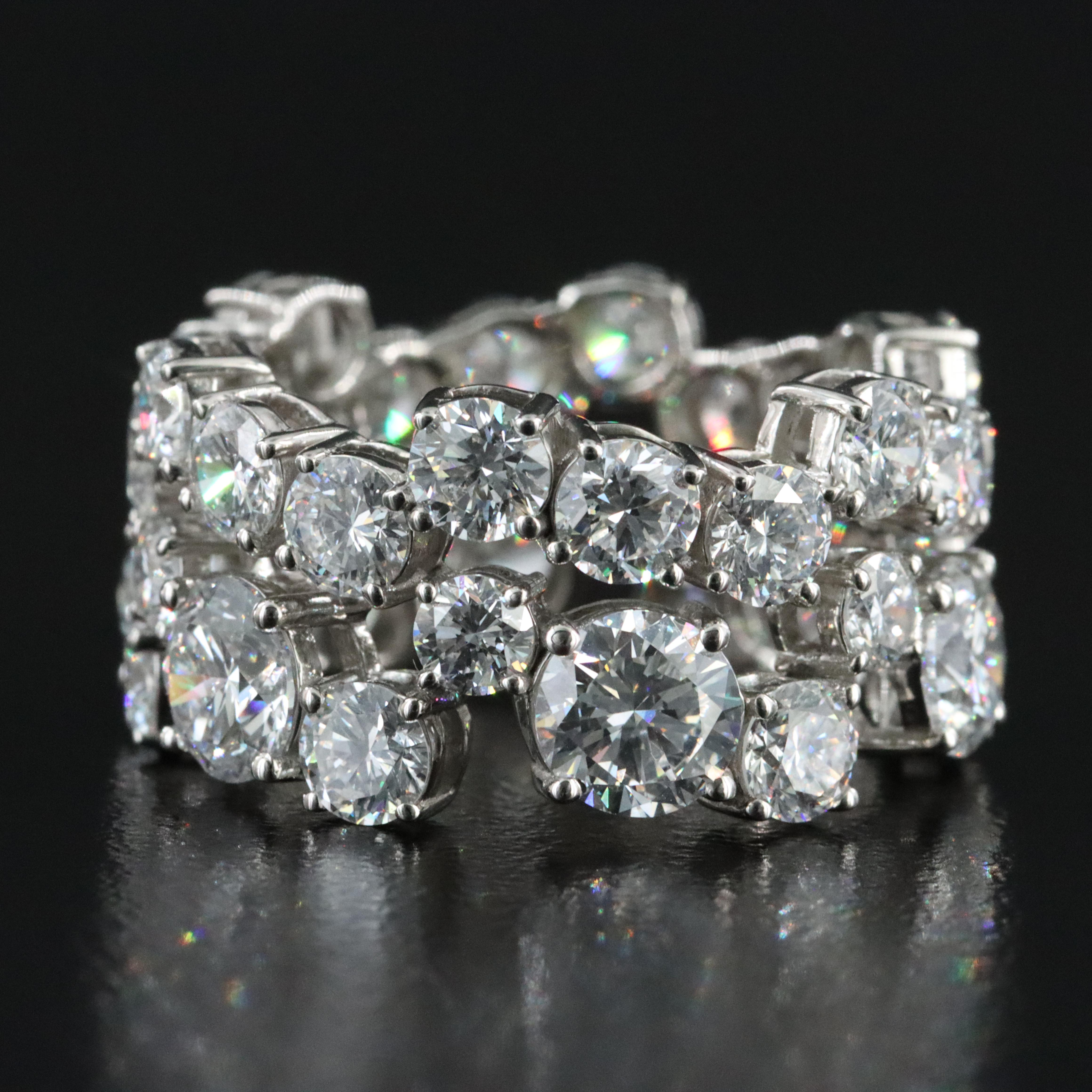 Platinum 8.14 CTW Lab Grown Diamond Eternity Band