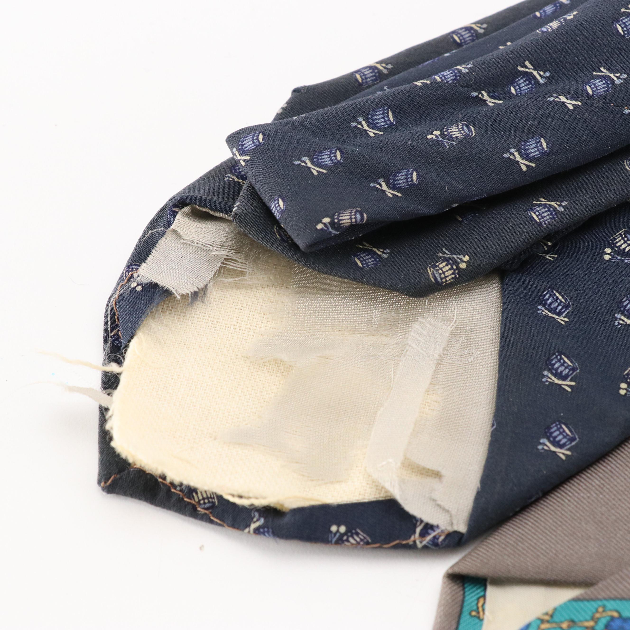 Gucci Vintage Patterned Silk Neckties