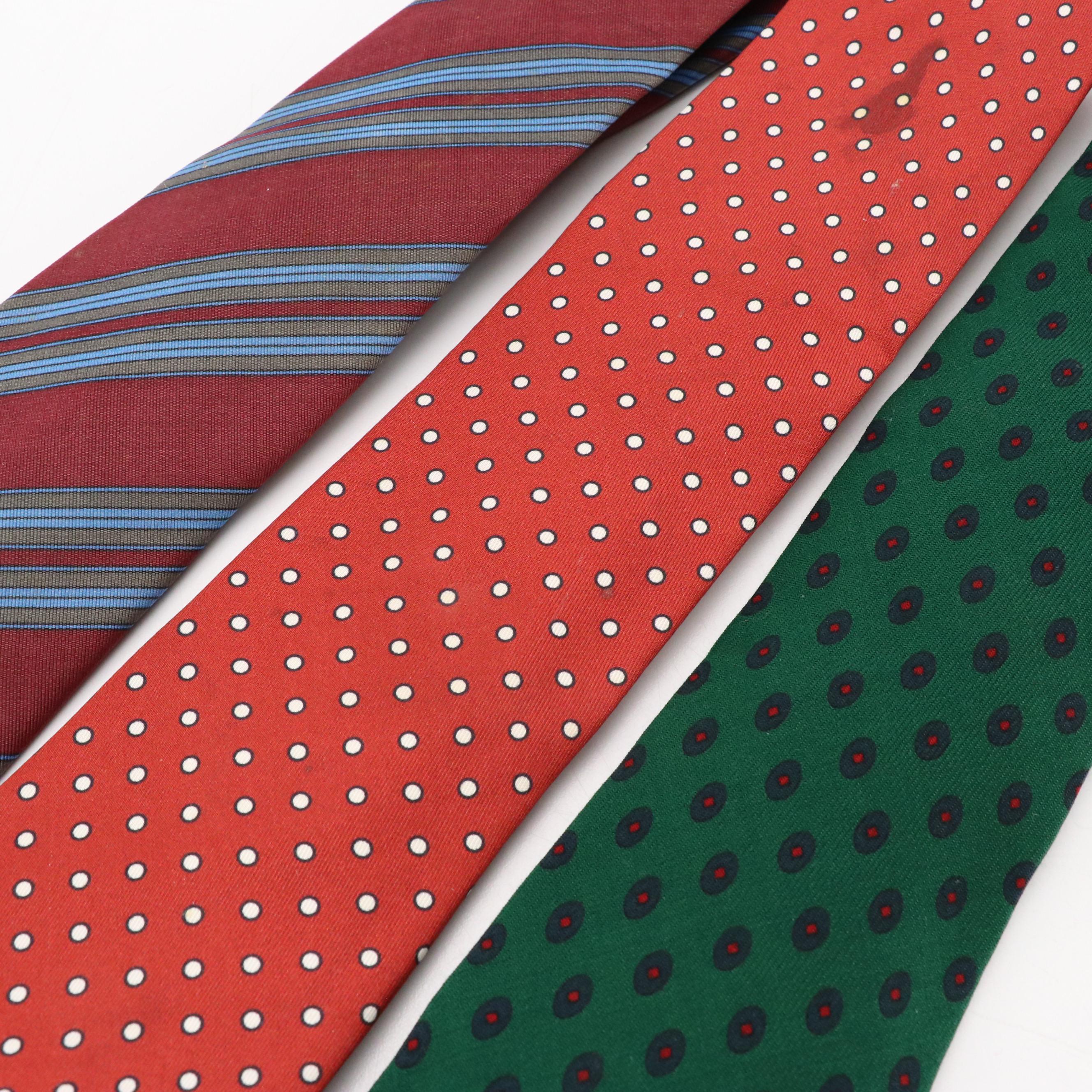 Gucci Vintage Patterned Silk Neckties