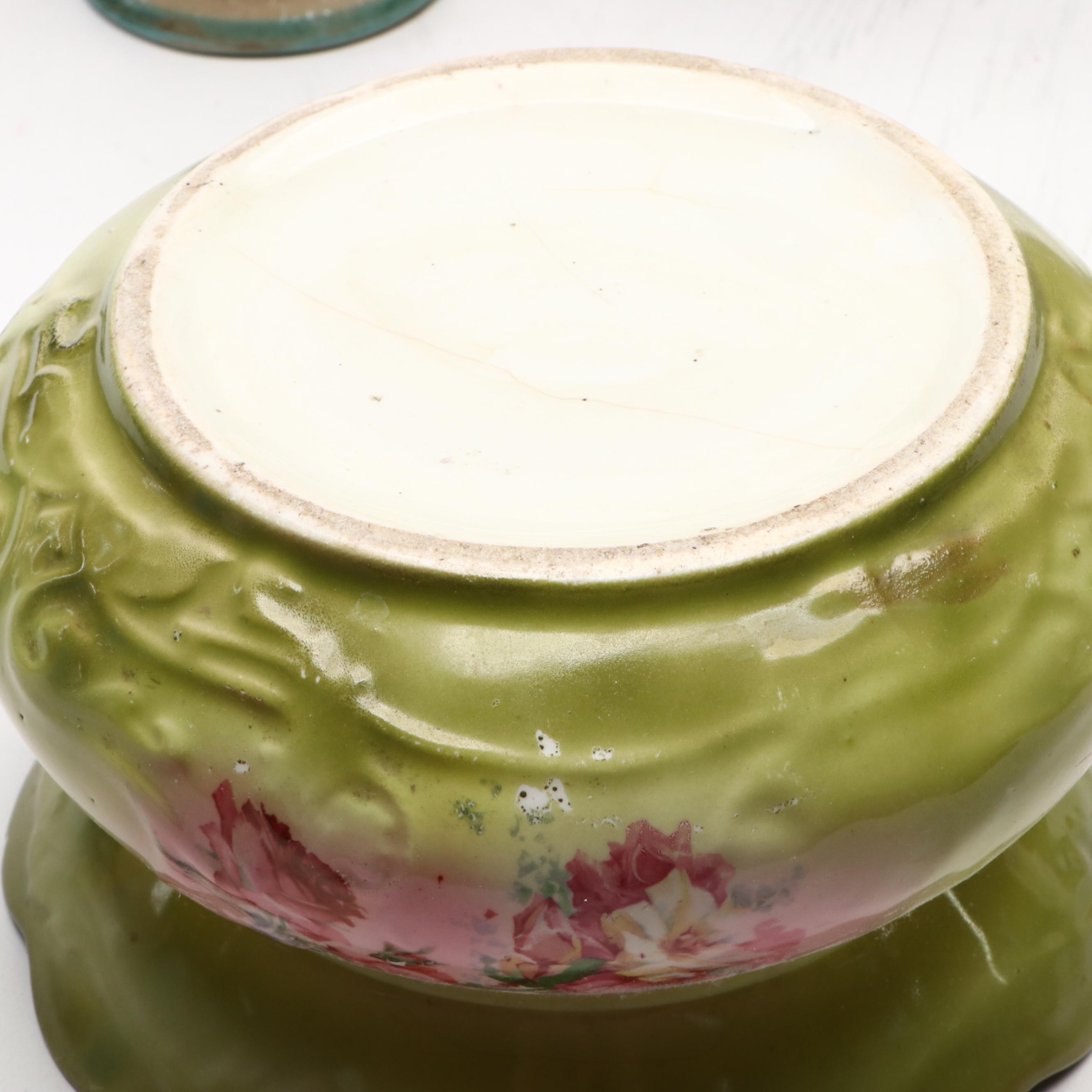 Italian Majolica with Other Vases and Spittoon, 20th Century