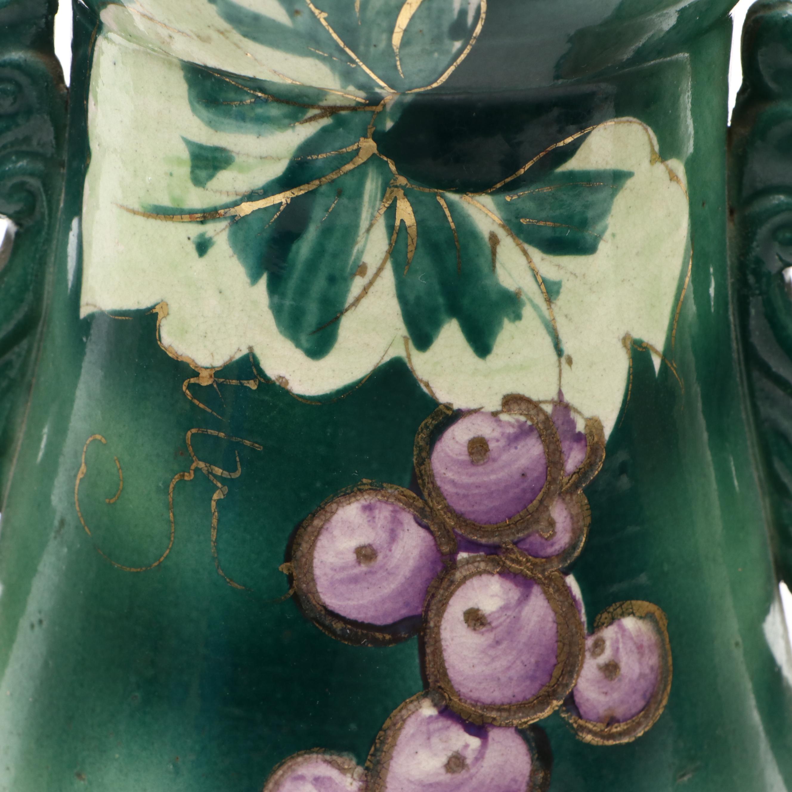 Italian Majolica with Other Vases and Spittoon, 20th Century