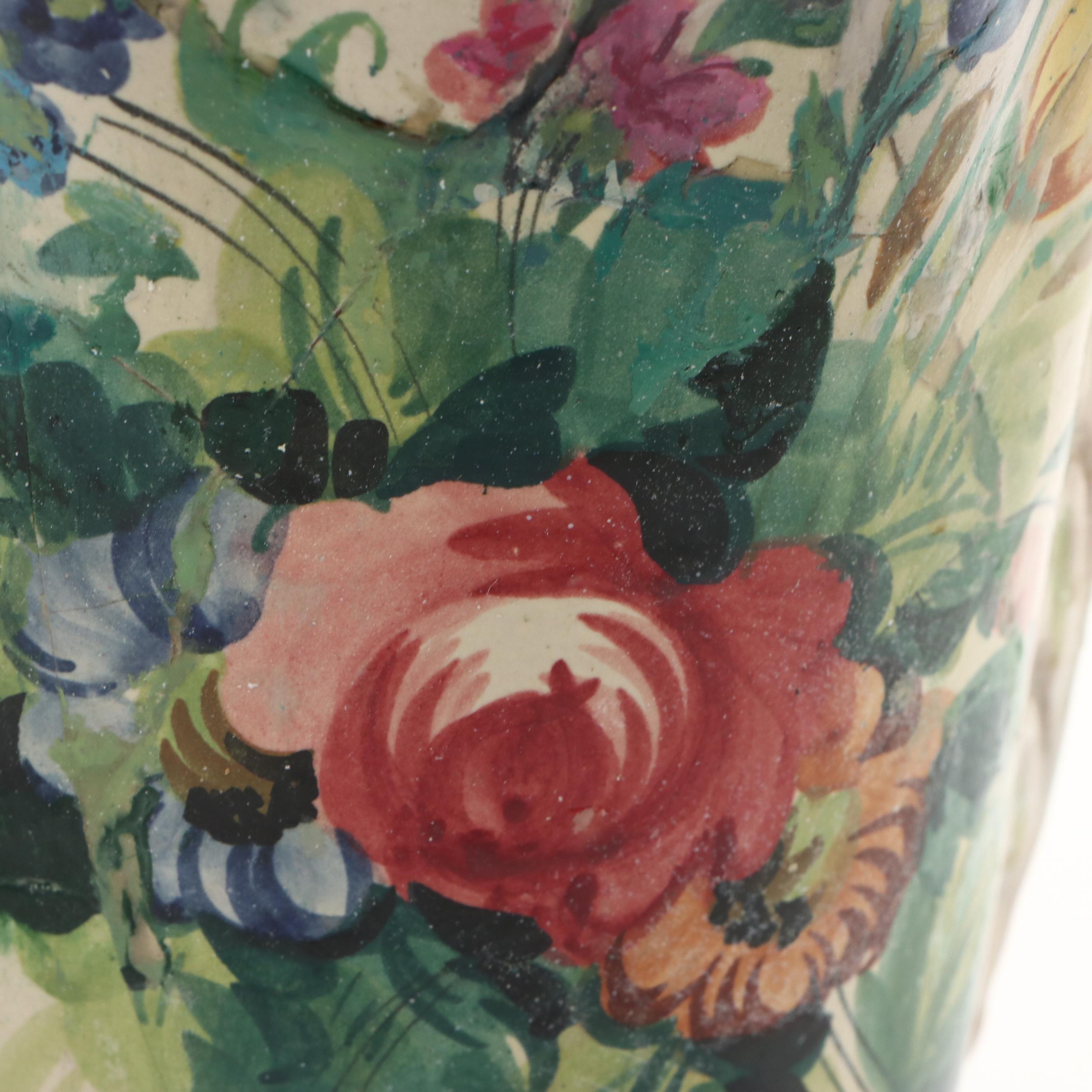 Italian Majolica with Other Vases and Spittoon, 20th Century