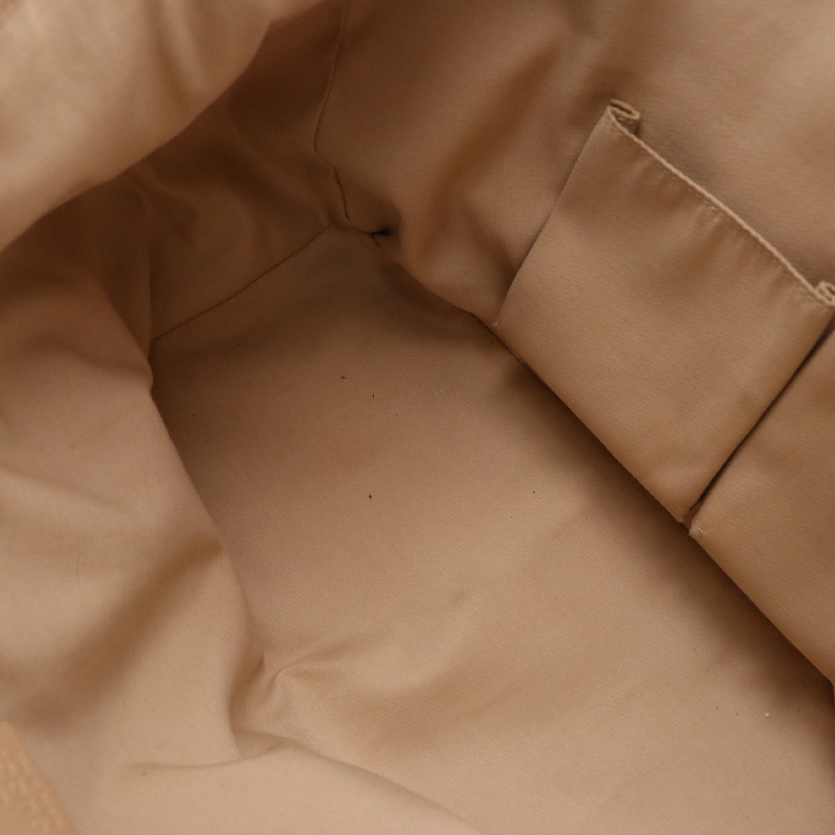 Gucci Britt Tote in GG Canvas and Brown Leather Trim