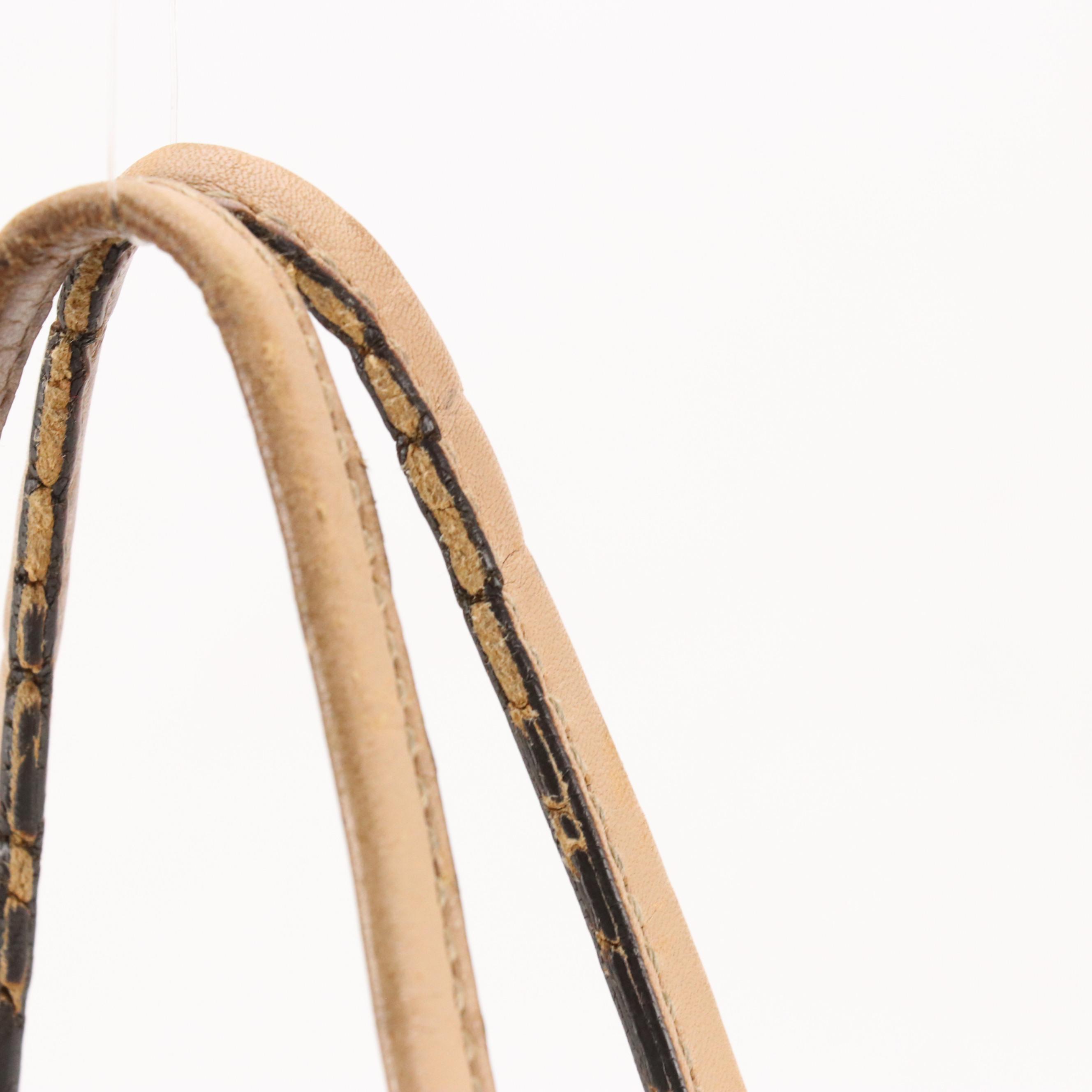 Gucci Britt Tote in GG Canvas and Brown Leather Trim