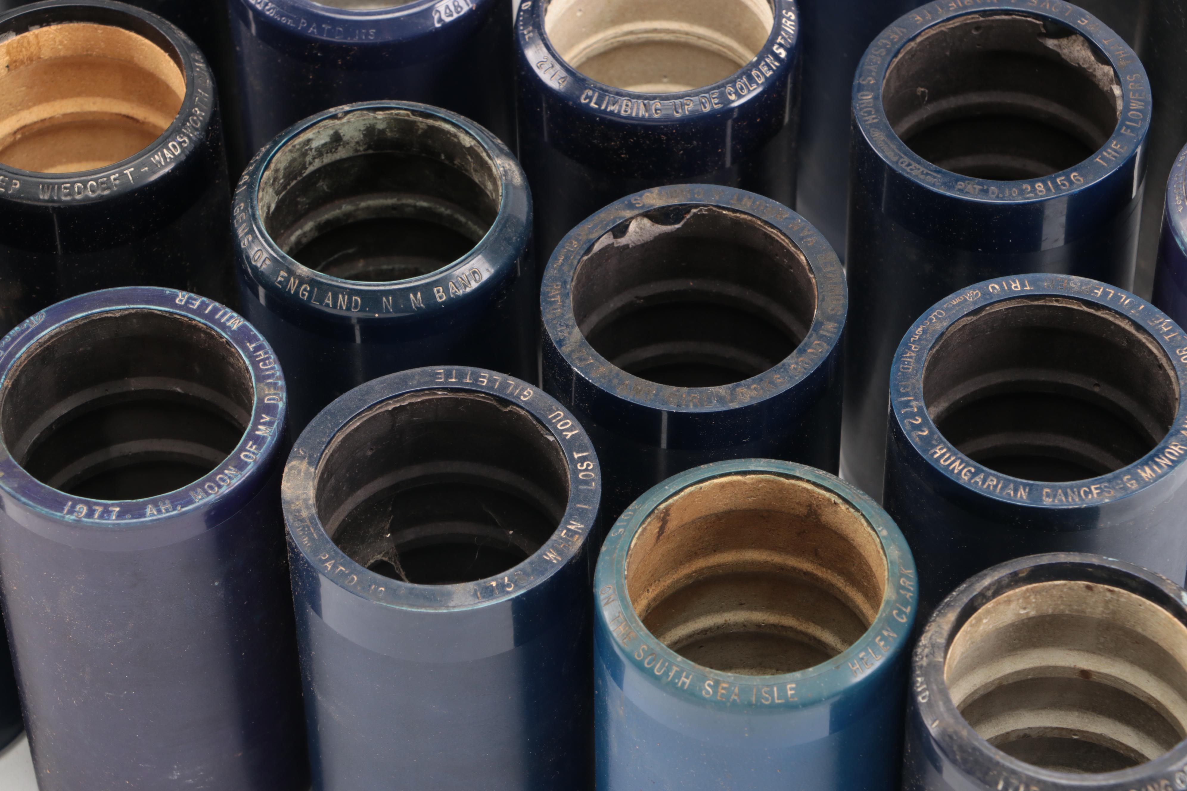 Assortment of Edison Amberol Records Phonograph Cylinders, Early 20th Century