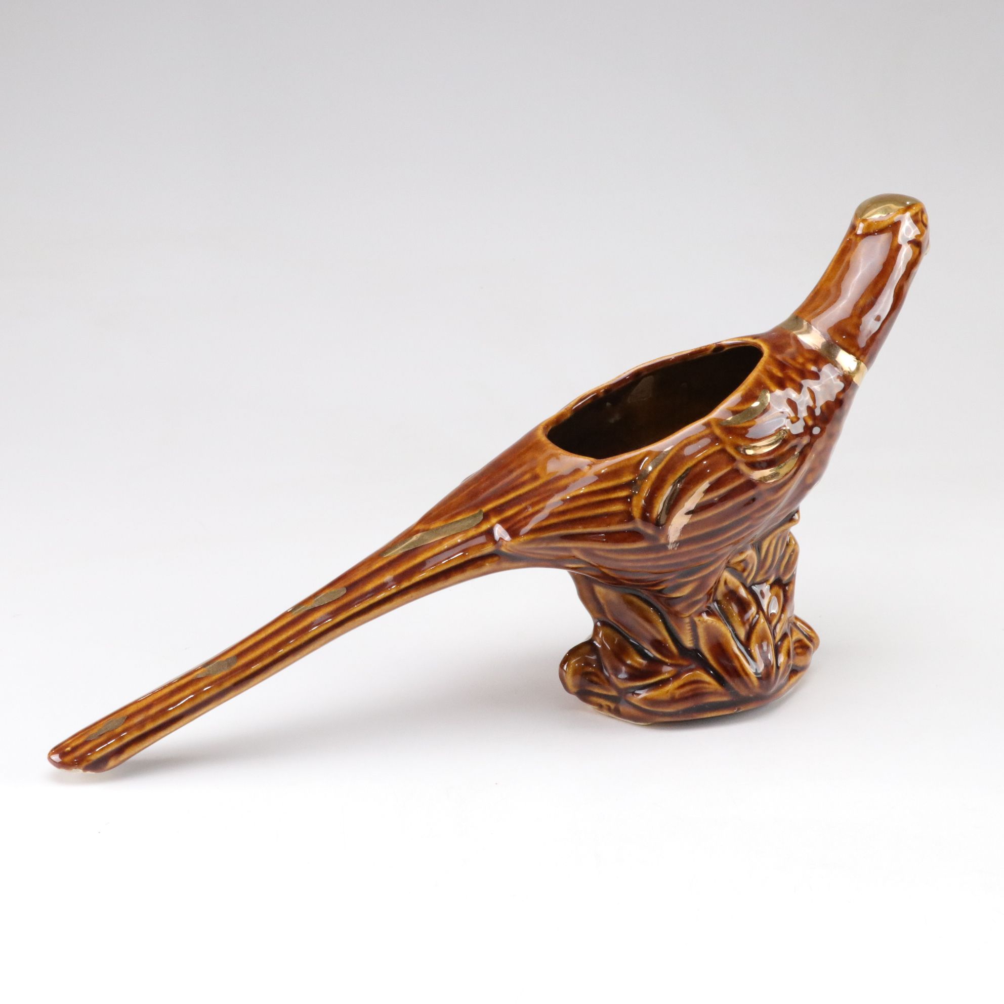 California Pottery Turkey & Other Bird Planters, Mid-20th Century