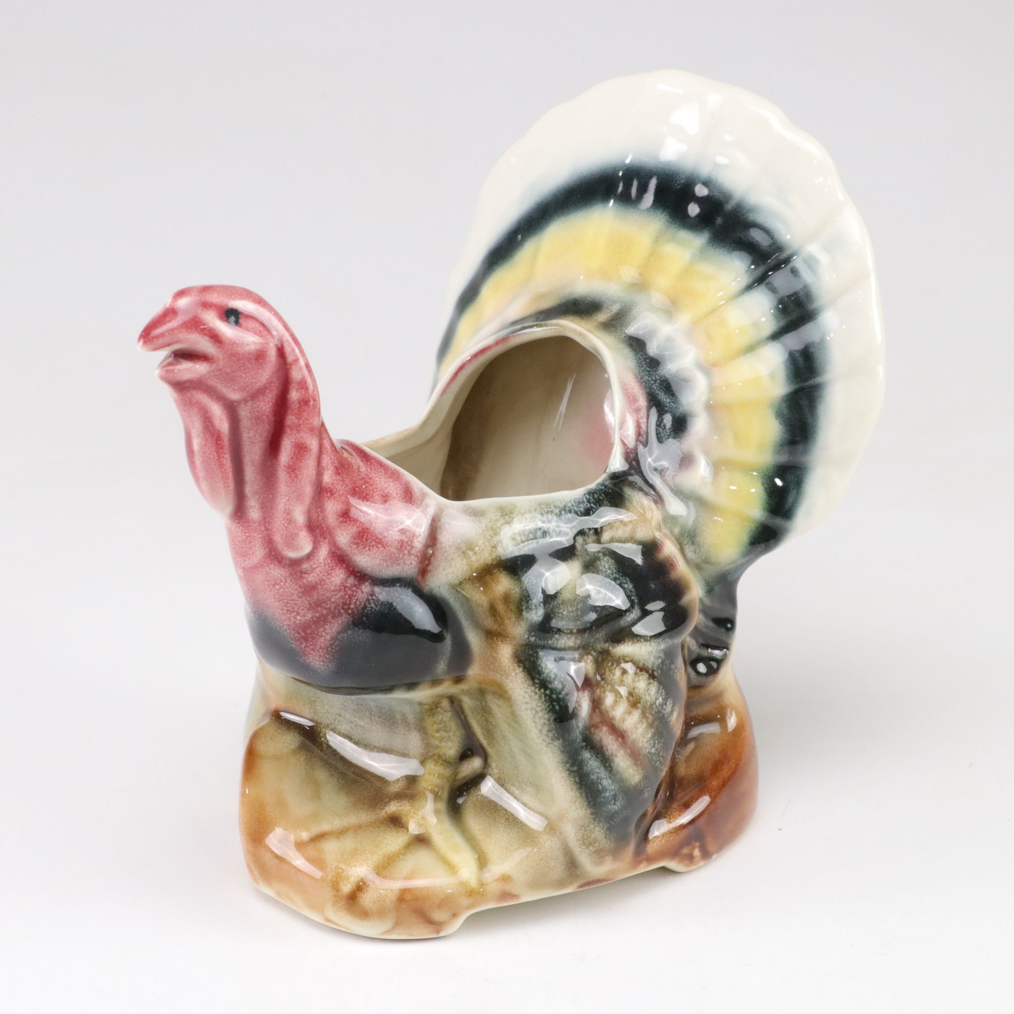 California Pottery Turkey & Other Bird Planters, Mid-20th Century