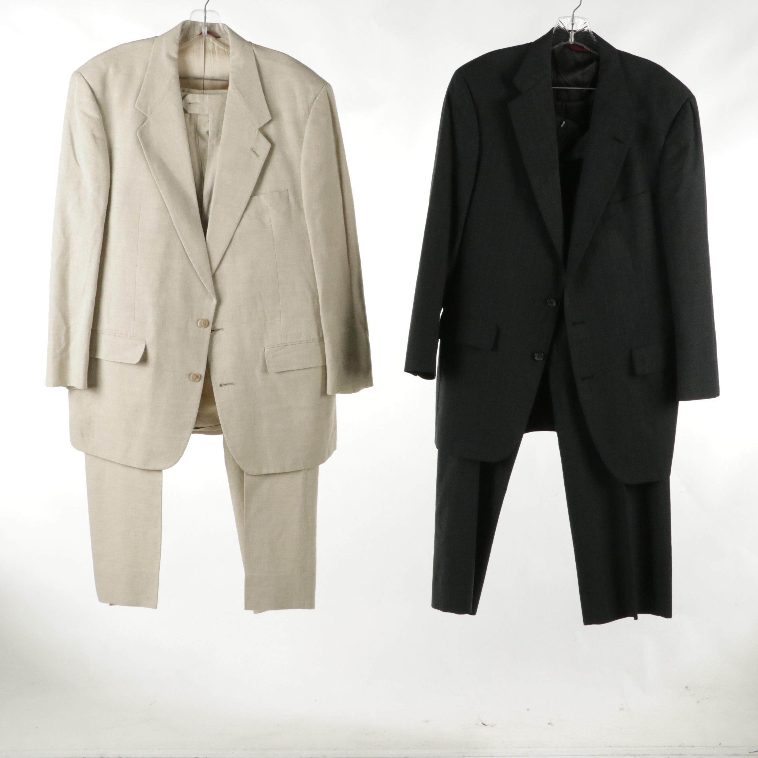 Men's Jos. A. Bank Linen & Wool Blend Two-Piece Suit and Other Three-Piece Suit