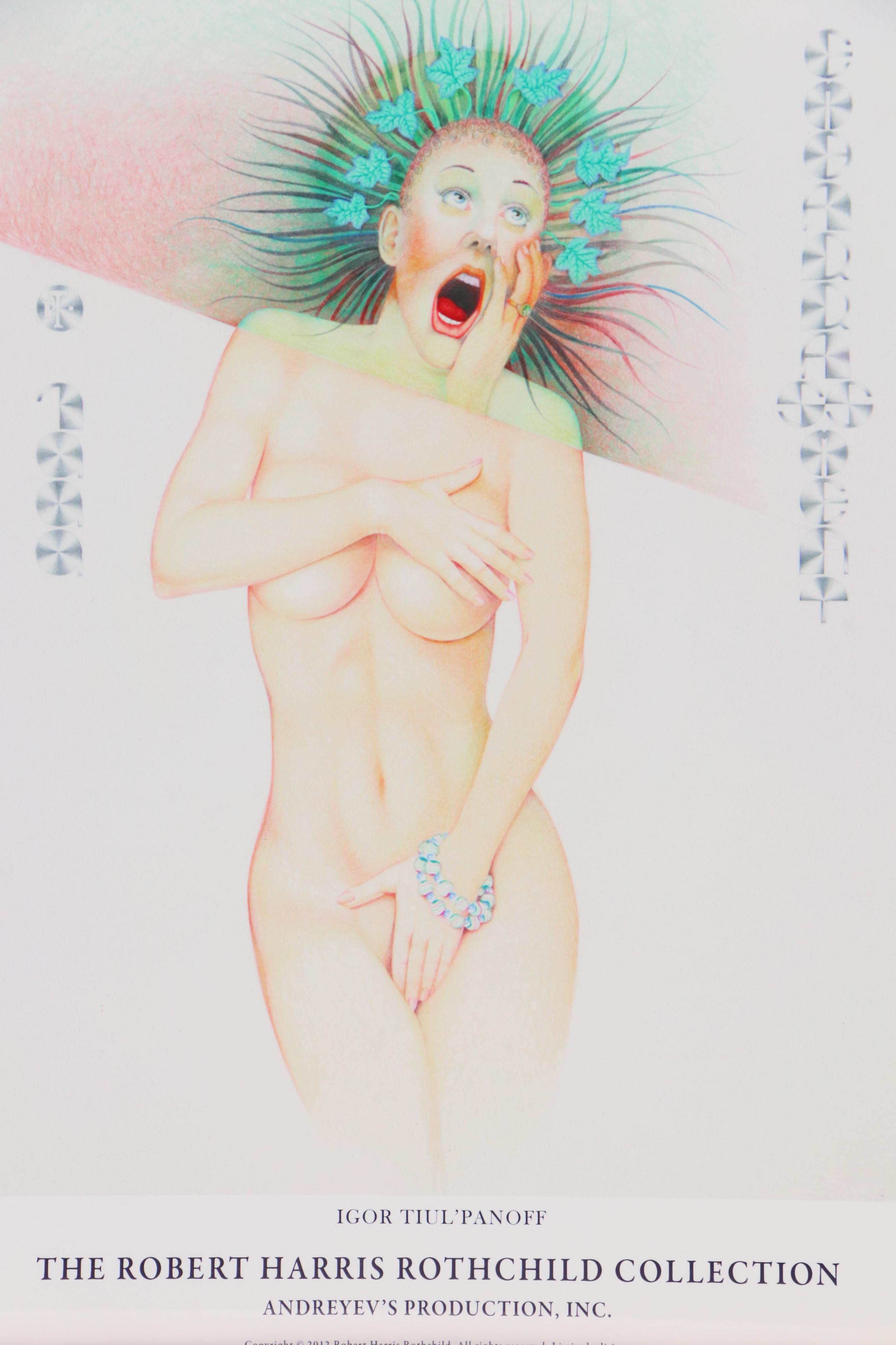 Digital Print After Igor Tiul'Panoff of Surrealist Style Nude Woman, 2012