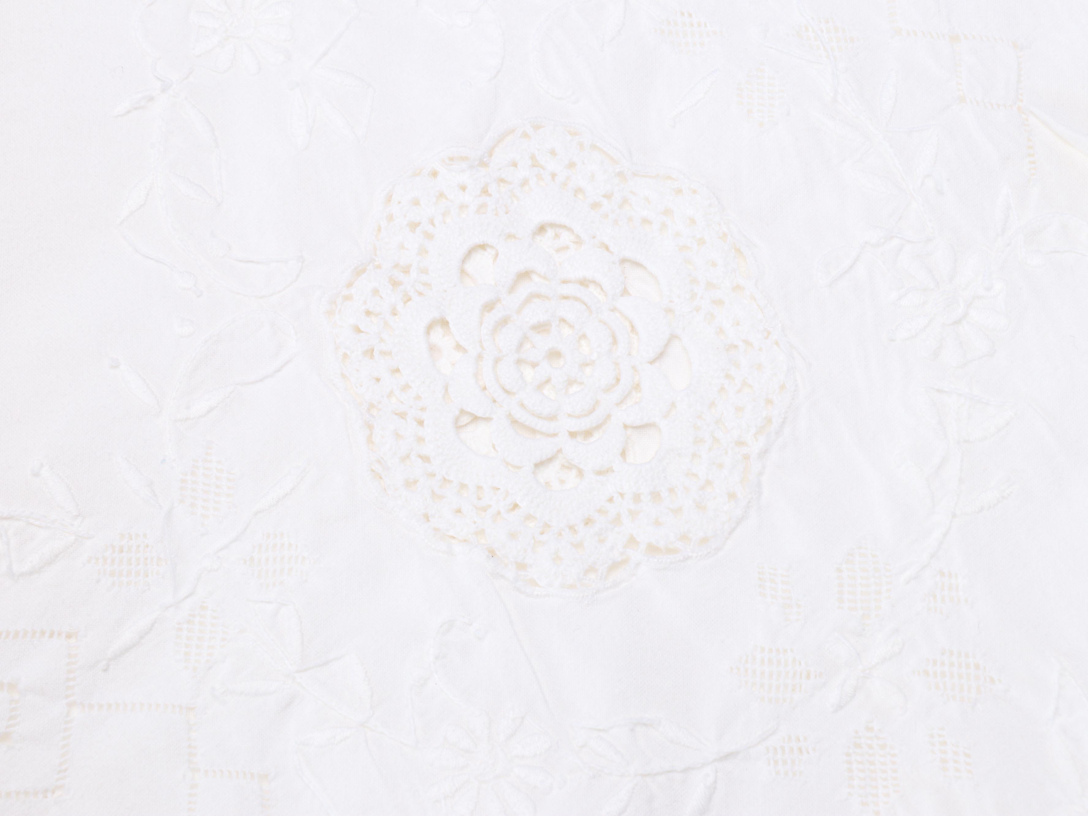 White Floral and Other Tablecloths