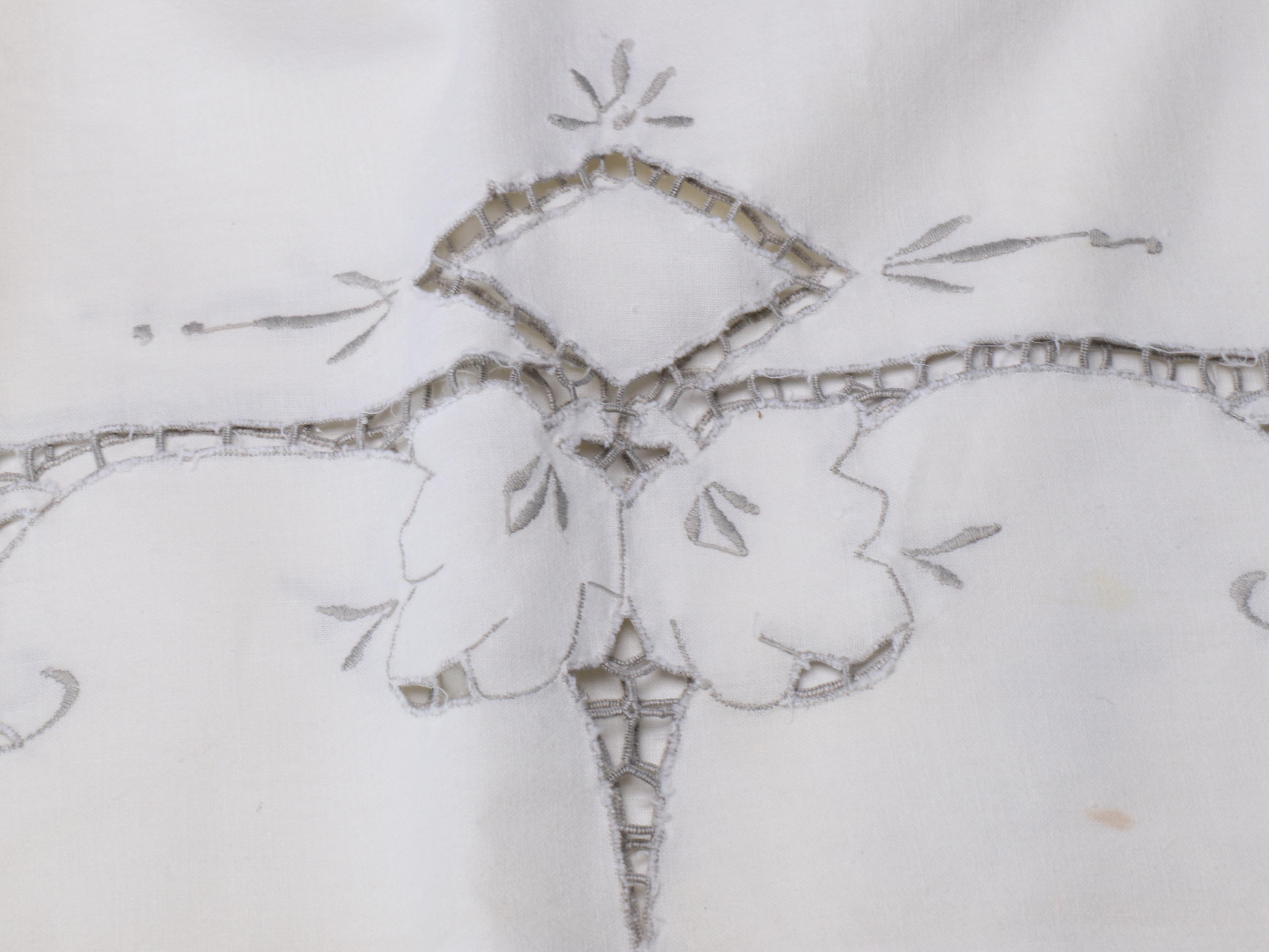 White Floral and Other Tablecloths