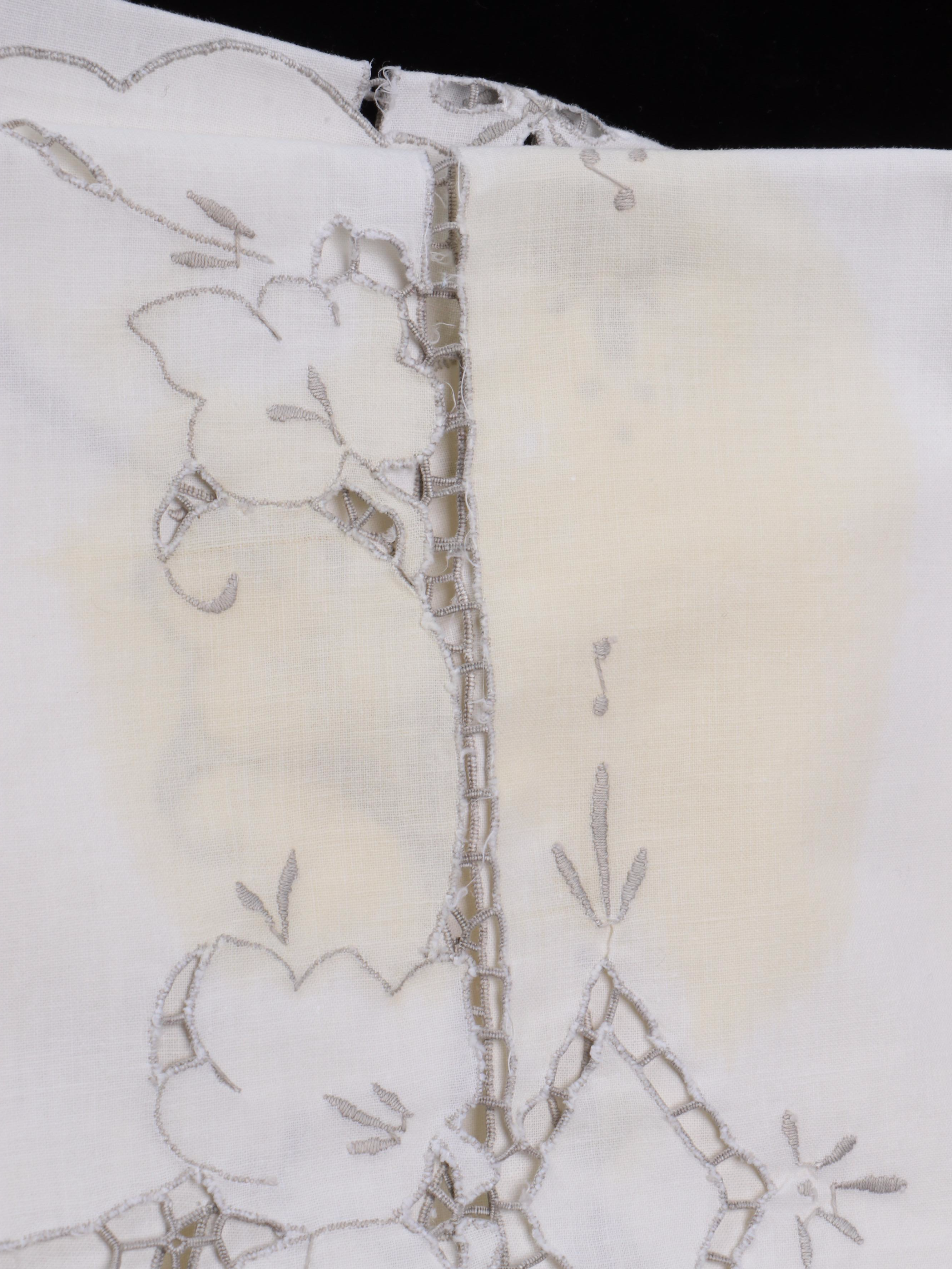 White Floral and Other Tablecloths