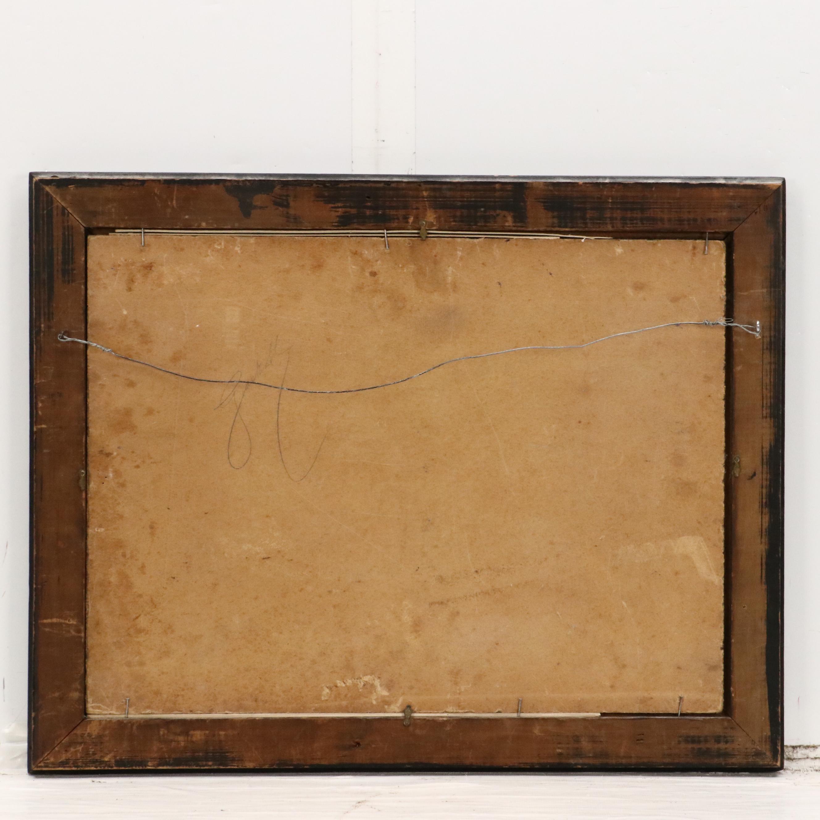 Impressionistic Landscape Oil Painting of House with Trees