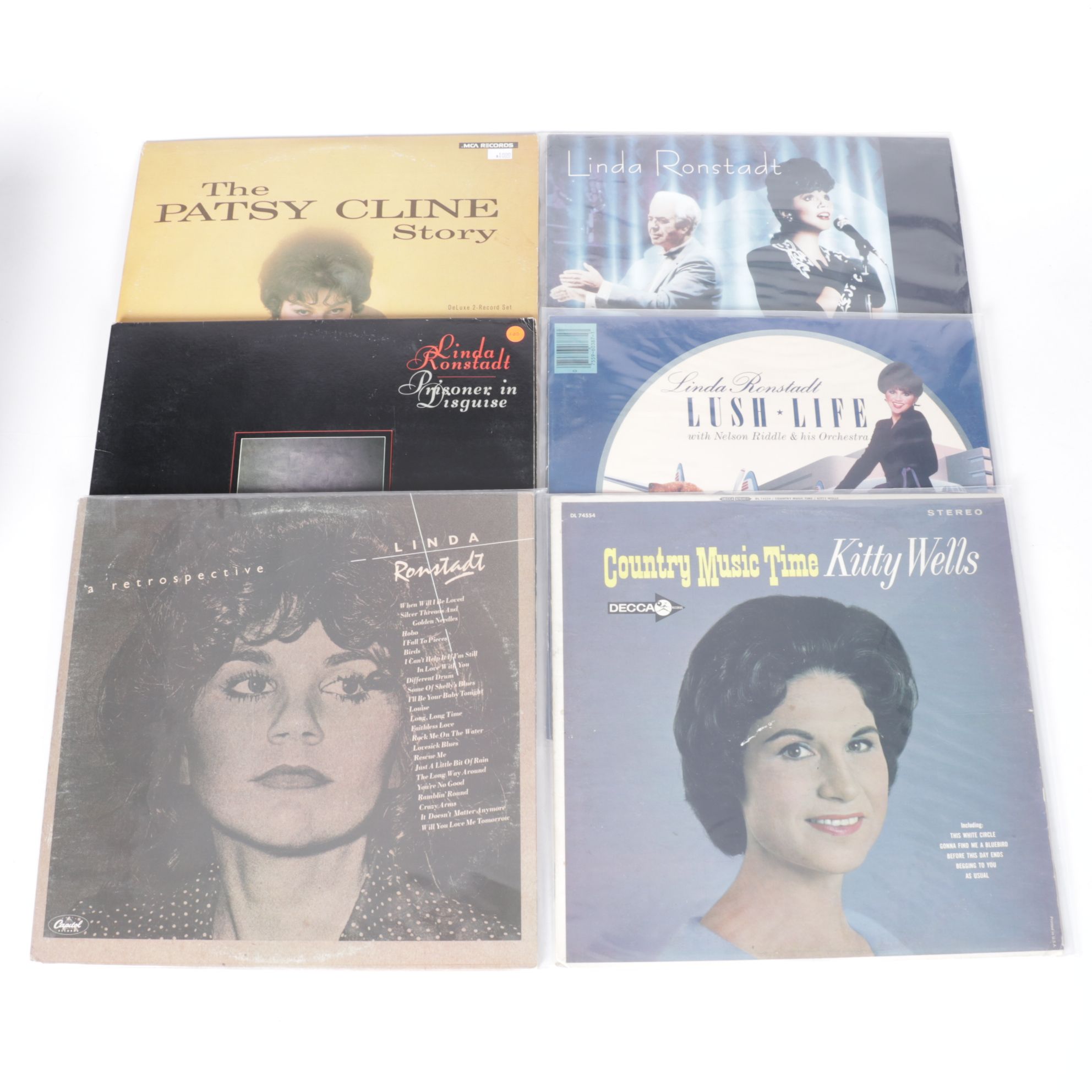 Patsy Cline, Linda Ronstadt, Kitty Wells and More Vinyl Record Albums