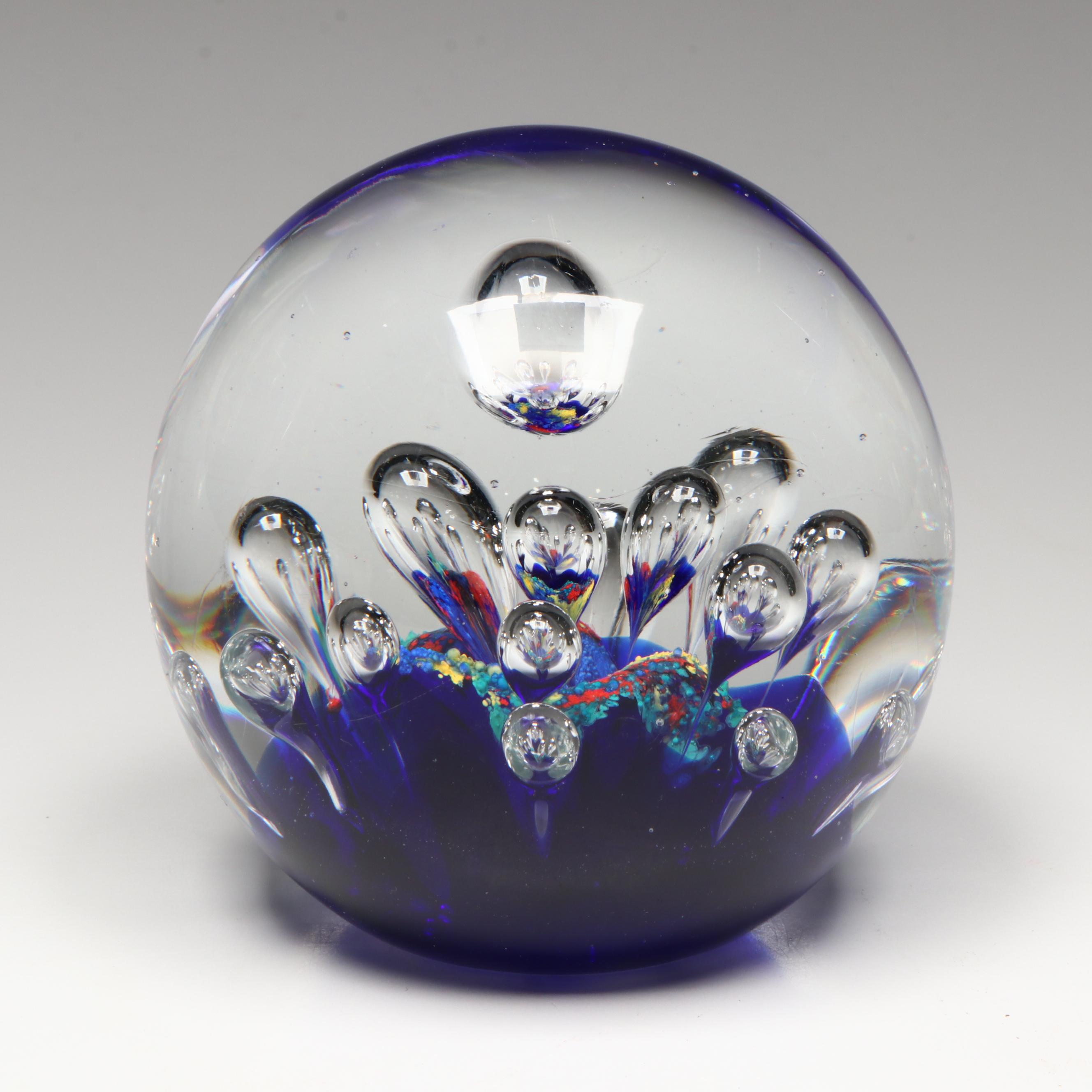 Millefiori with Other Murano Style Art Glass Paperweights