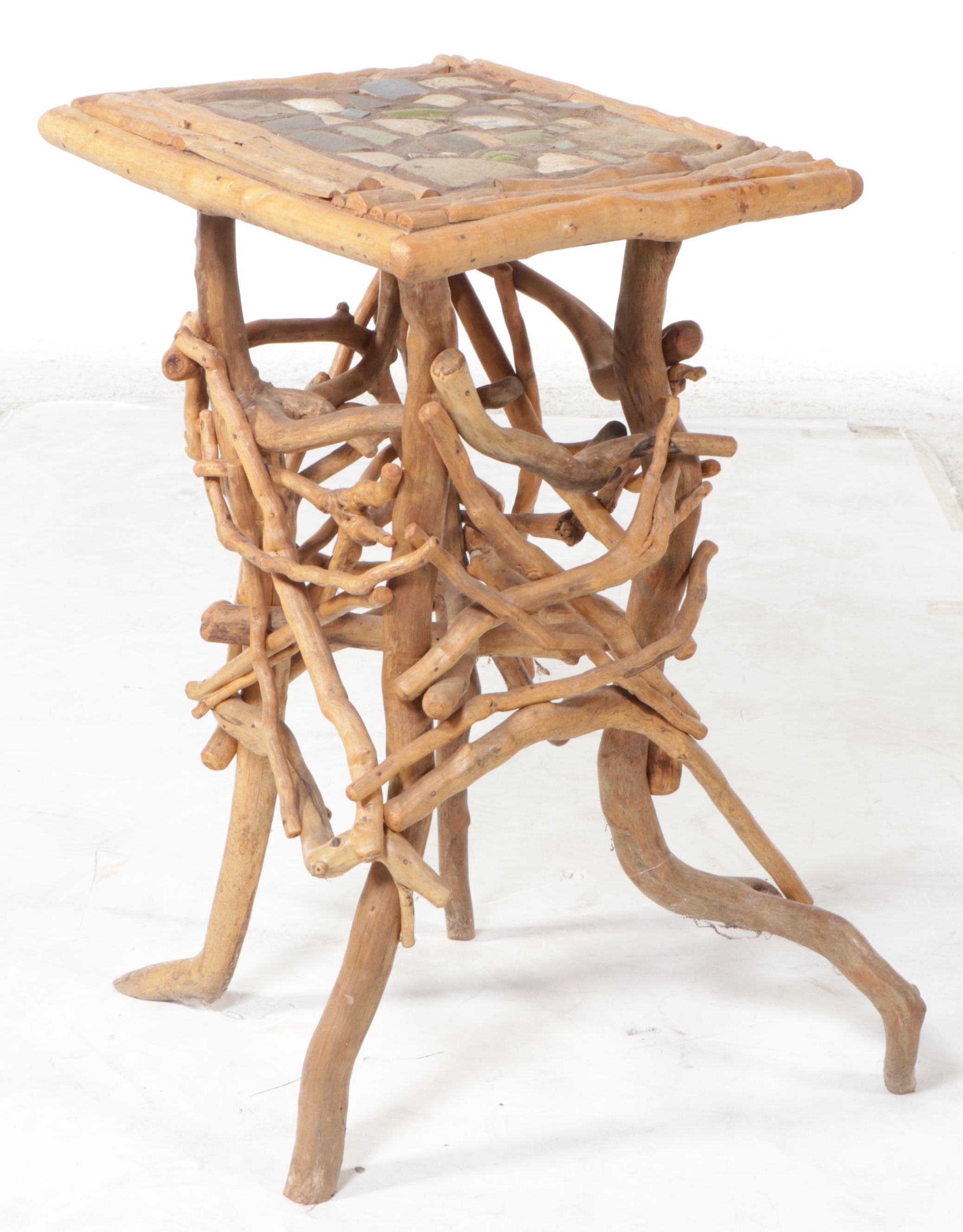 Robert Beaven American Folk Art Root Wood Stand, 20th Century