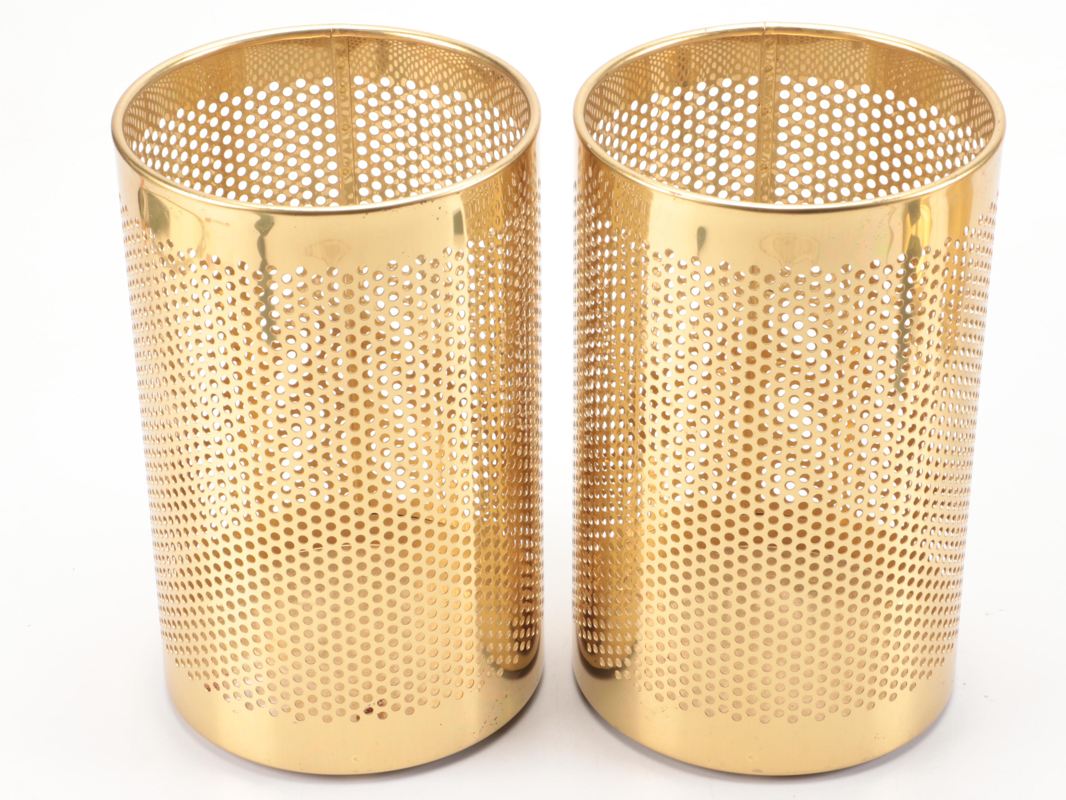 Brass Finish Table Lamp, Bristol Brass Planter, and More Brass Décor